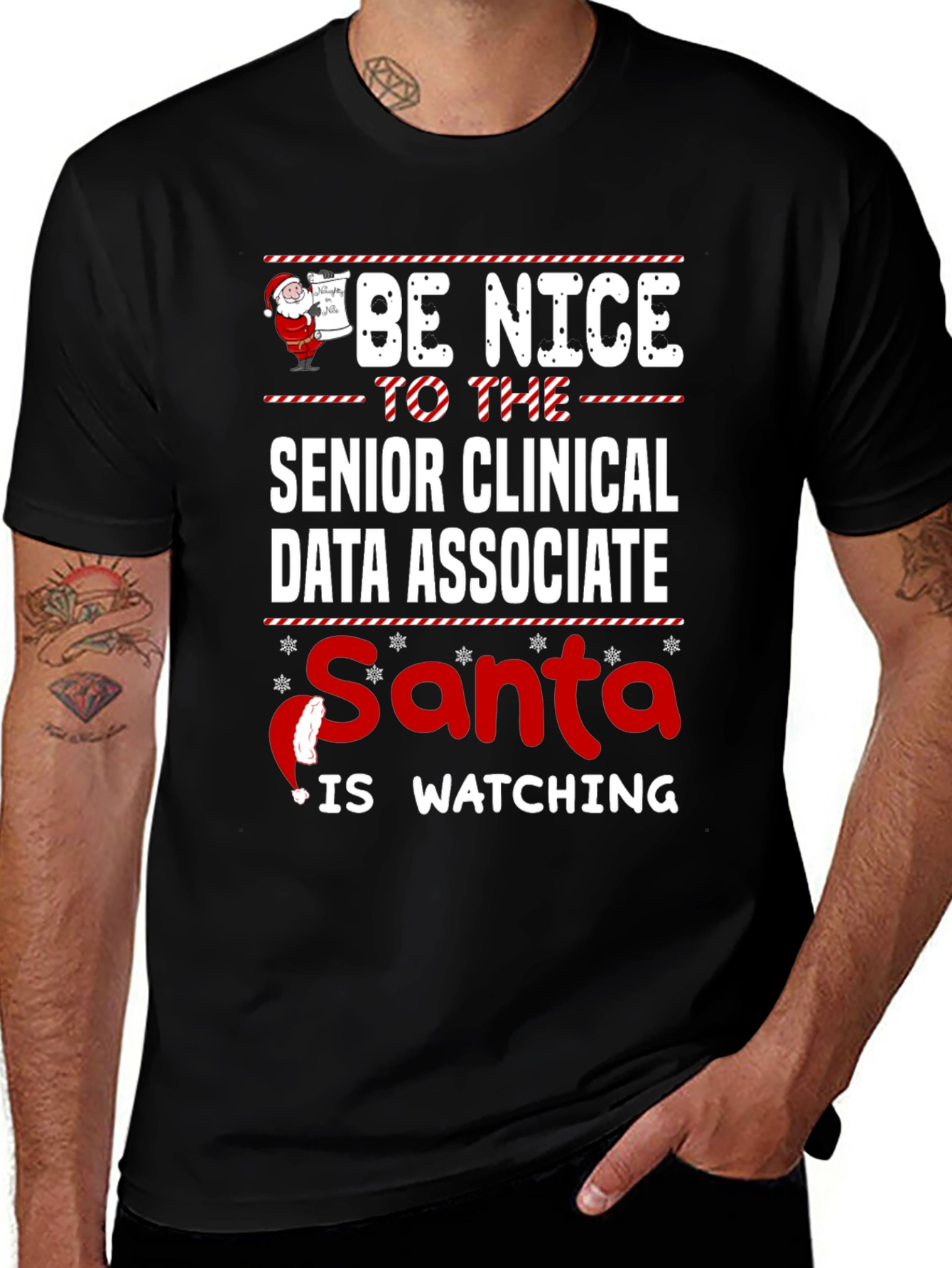 Senior Clinical Data Associate Santa Christmas T-Shirt