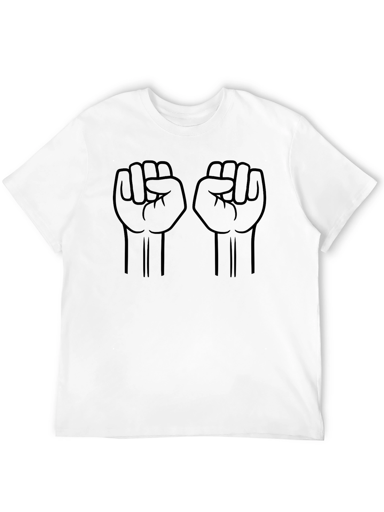 Empowered Fist Graphic Tee - Black Crew Neck Shirt