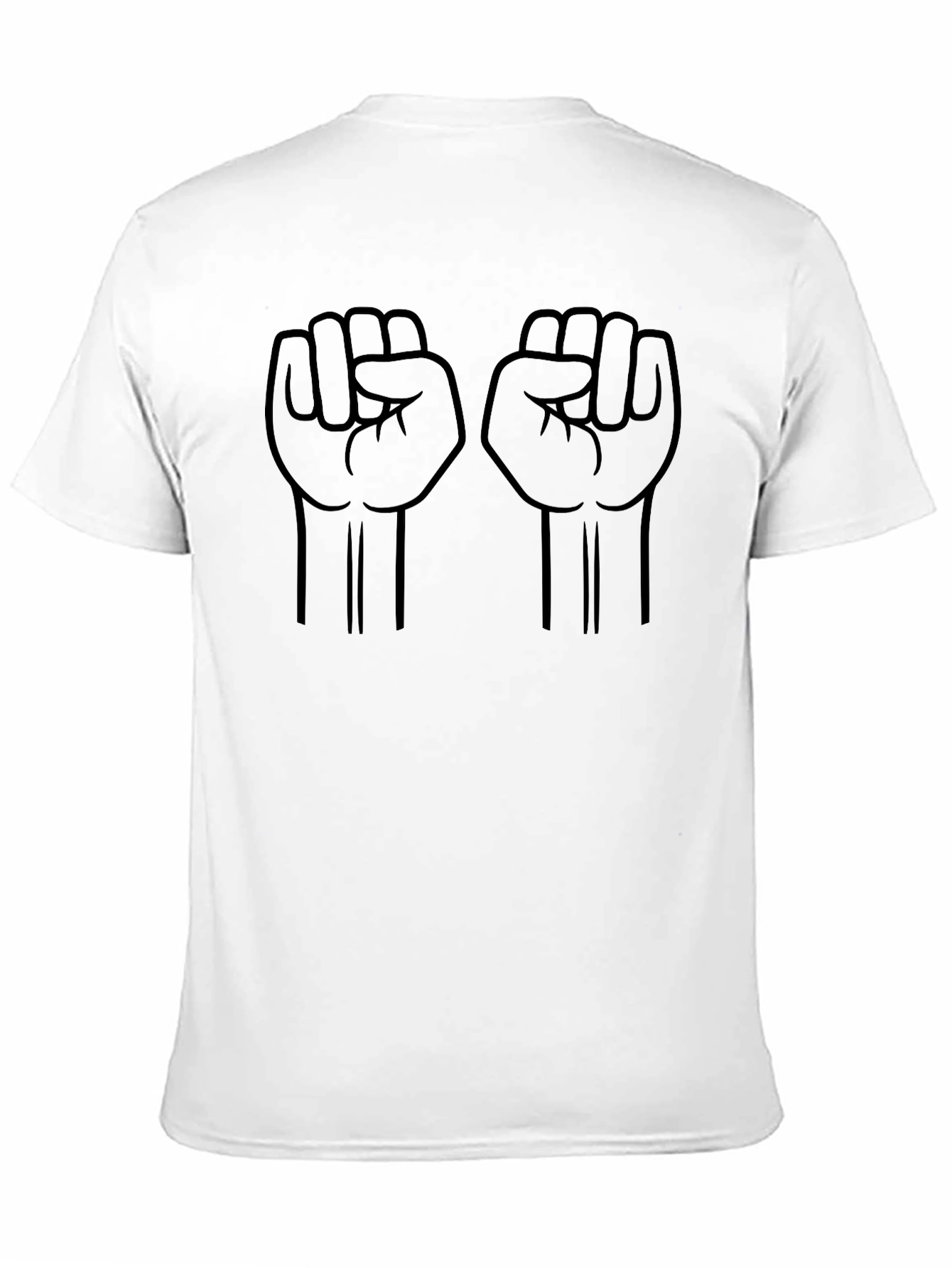 Empowered Fist Graphic Tee - Black Crew Neck Shirt