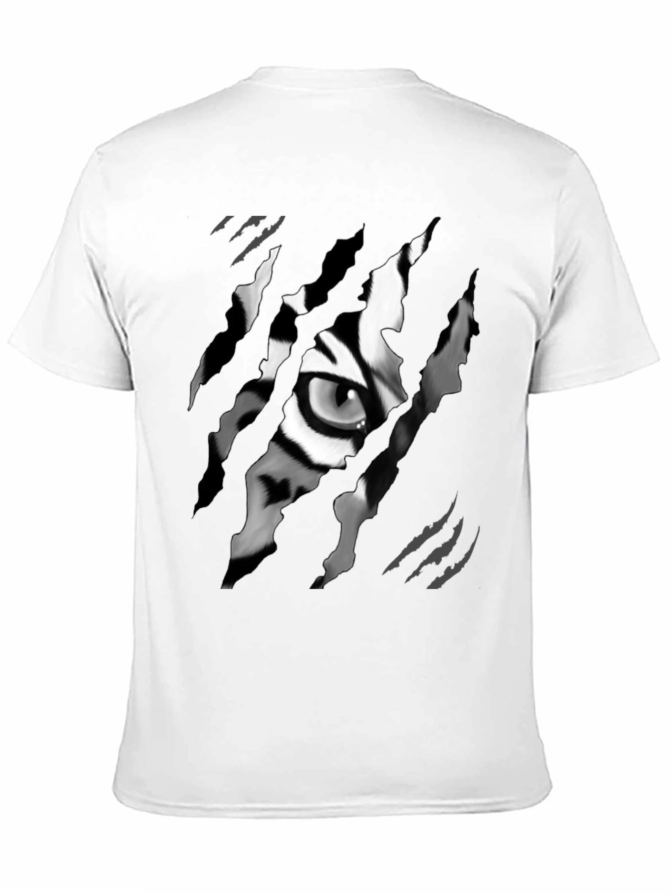 Ripped Tiger Eye Graphic Tee - Black