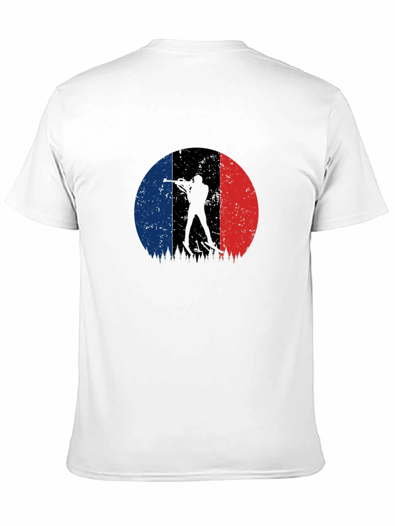 Biathlon Silhouette French Flag Graphic Tee