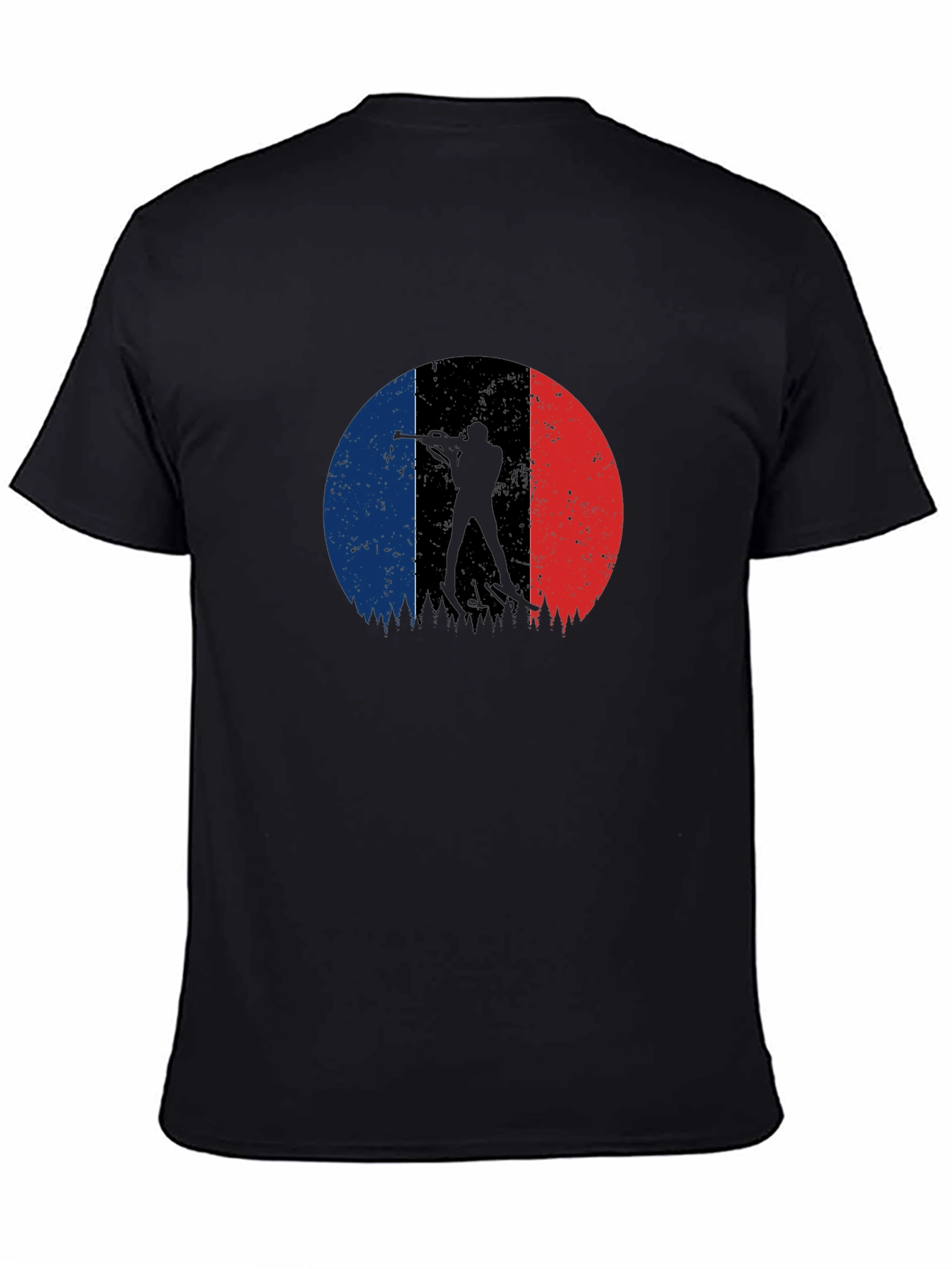 Biathlon Silhouette French Flag Graphic Tee