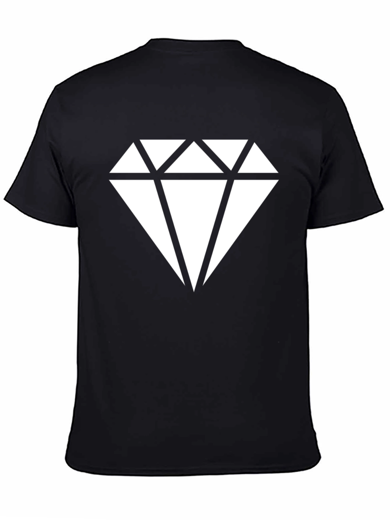 Diamond Graphic Black T-Shirt - Stylish Casual Wear