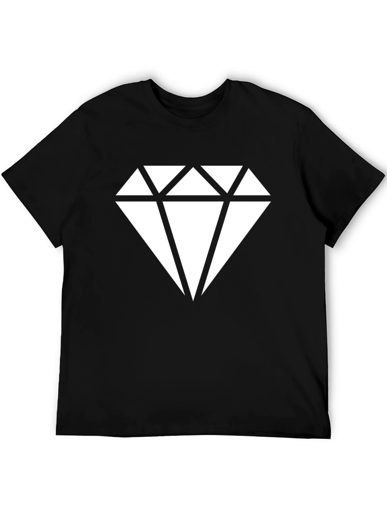 Diamond Graphic Black T-Shirt - Stylish Casual Wear