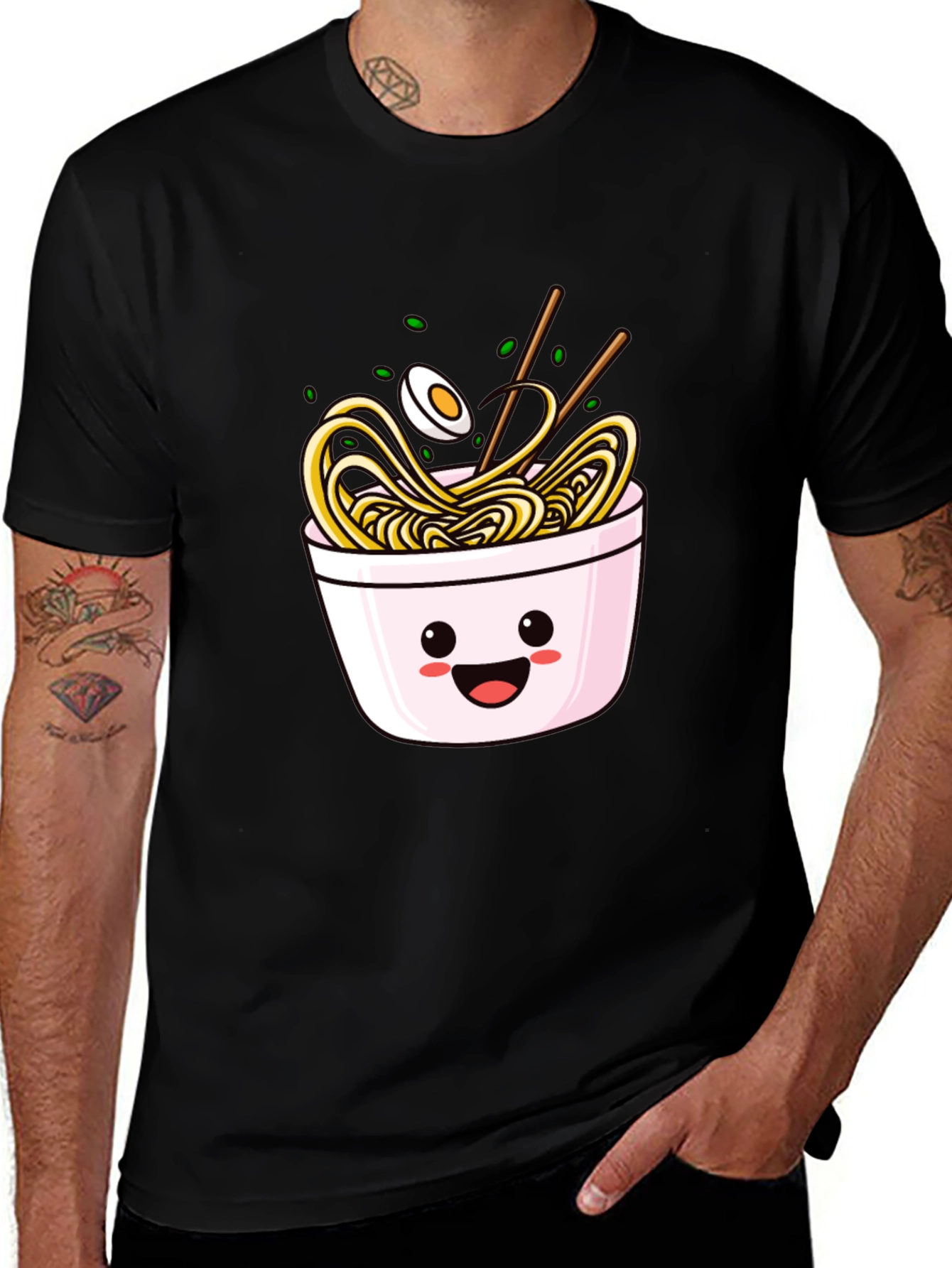 Ramen Bowl Graphic Tee - Cute Noodle Lover T-Shirt