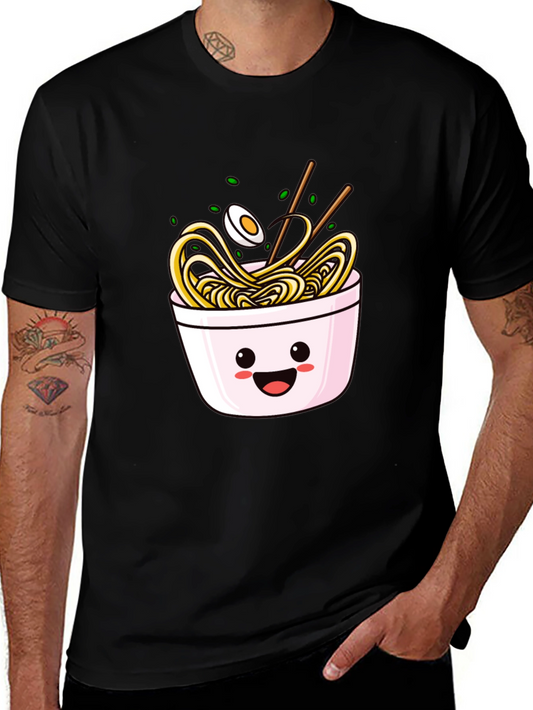Ramen Bowl Graphic Tee - Cute Noodle Lover T-Shirt