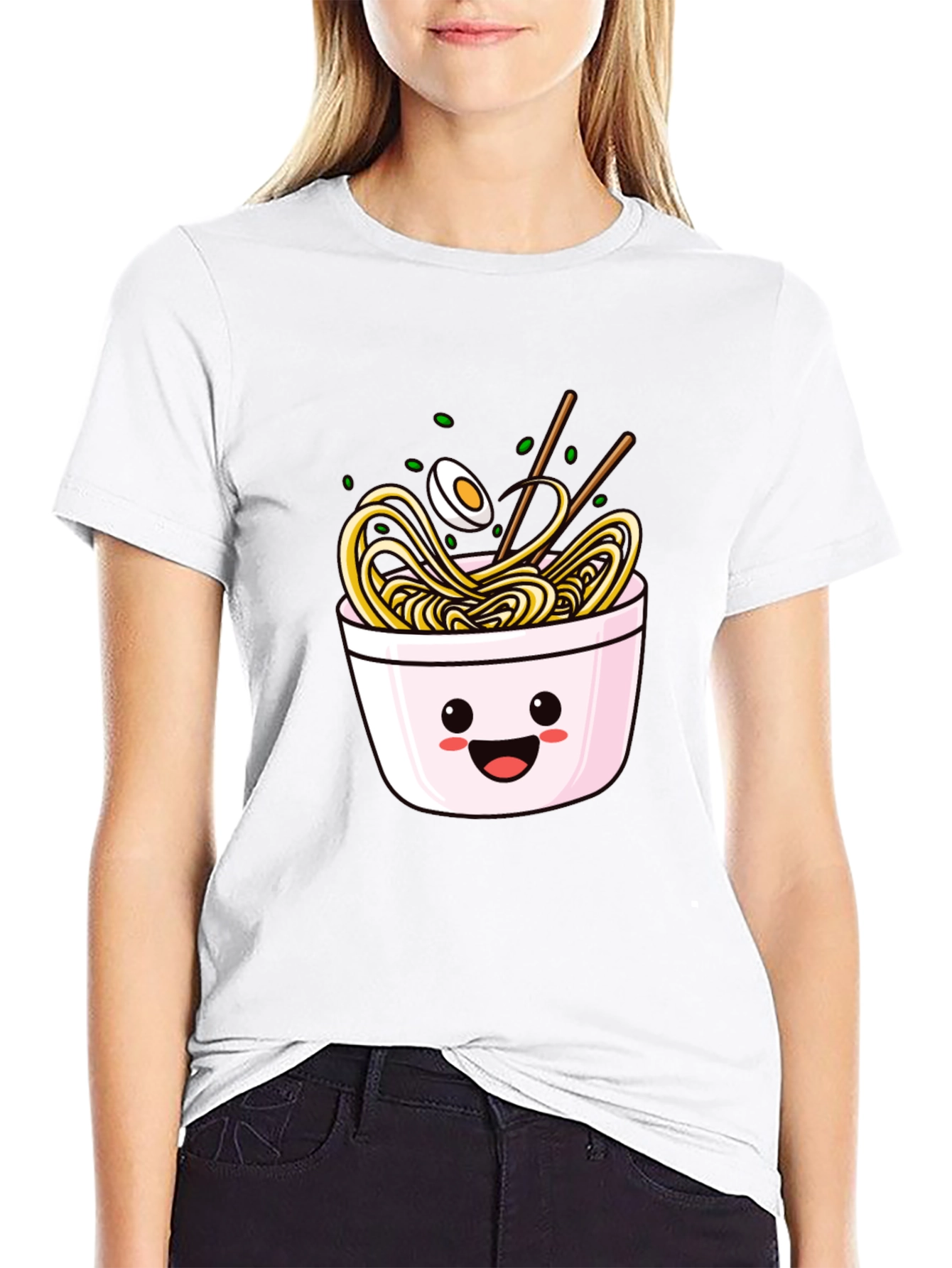 Ramen Bowl Graphic Tee - Cute Noodle Lover T-Shirt