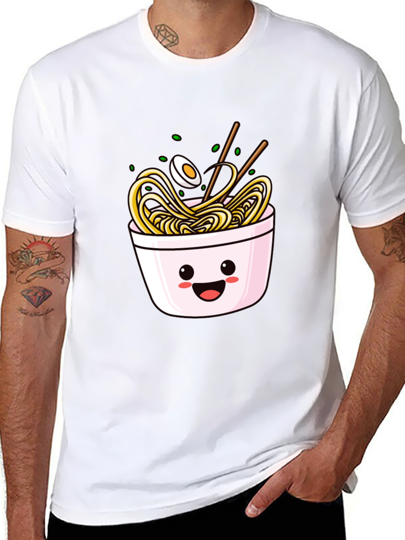 Ramen Bowl Graphic Tee - Cute Noodle Lover T-Shirt