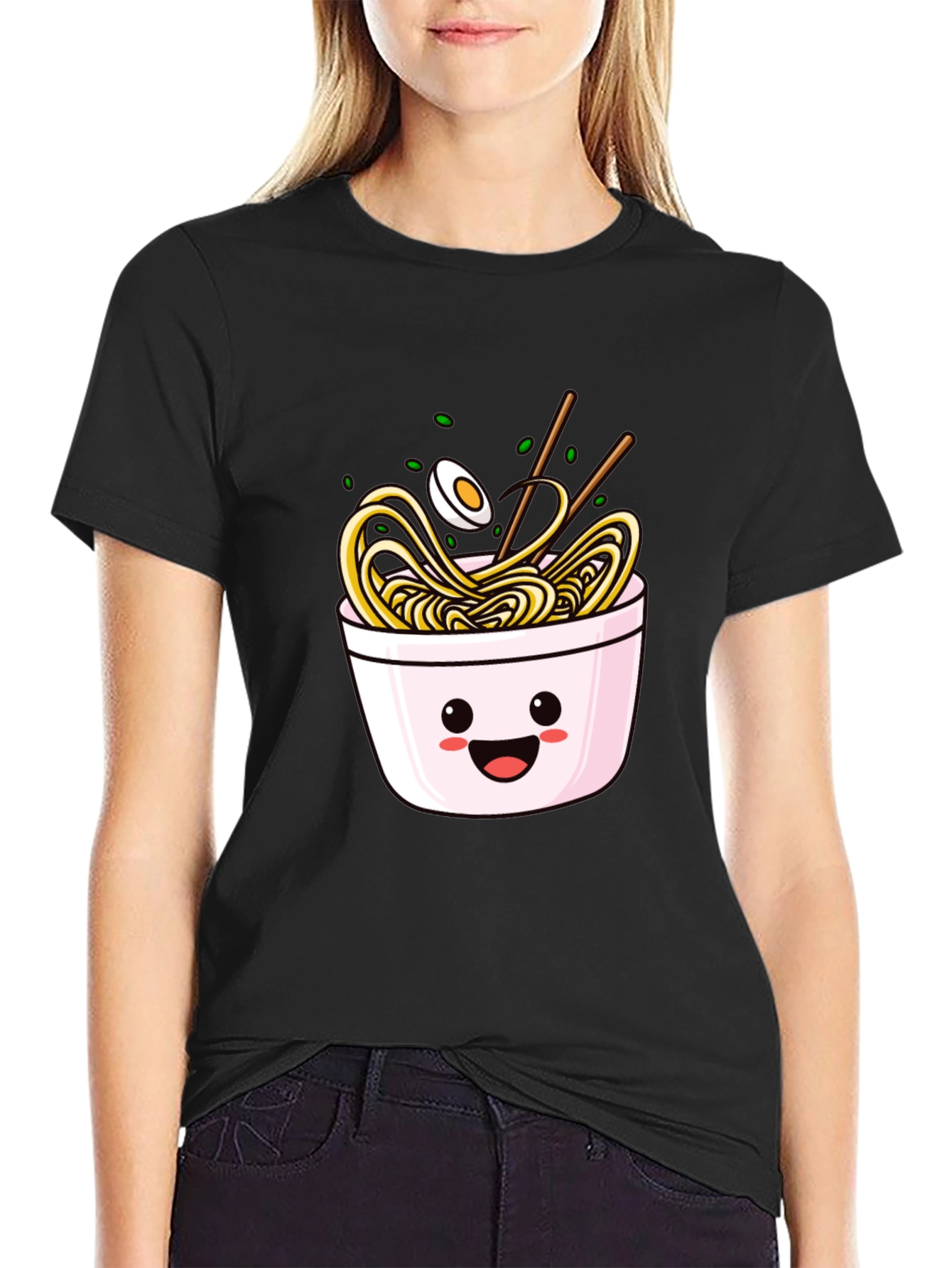 Ramen Bowl Graphic Tee - Cute Noodle Lover T-Shirt