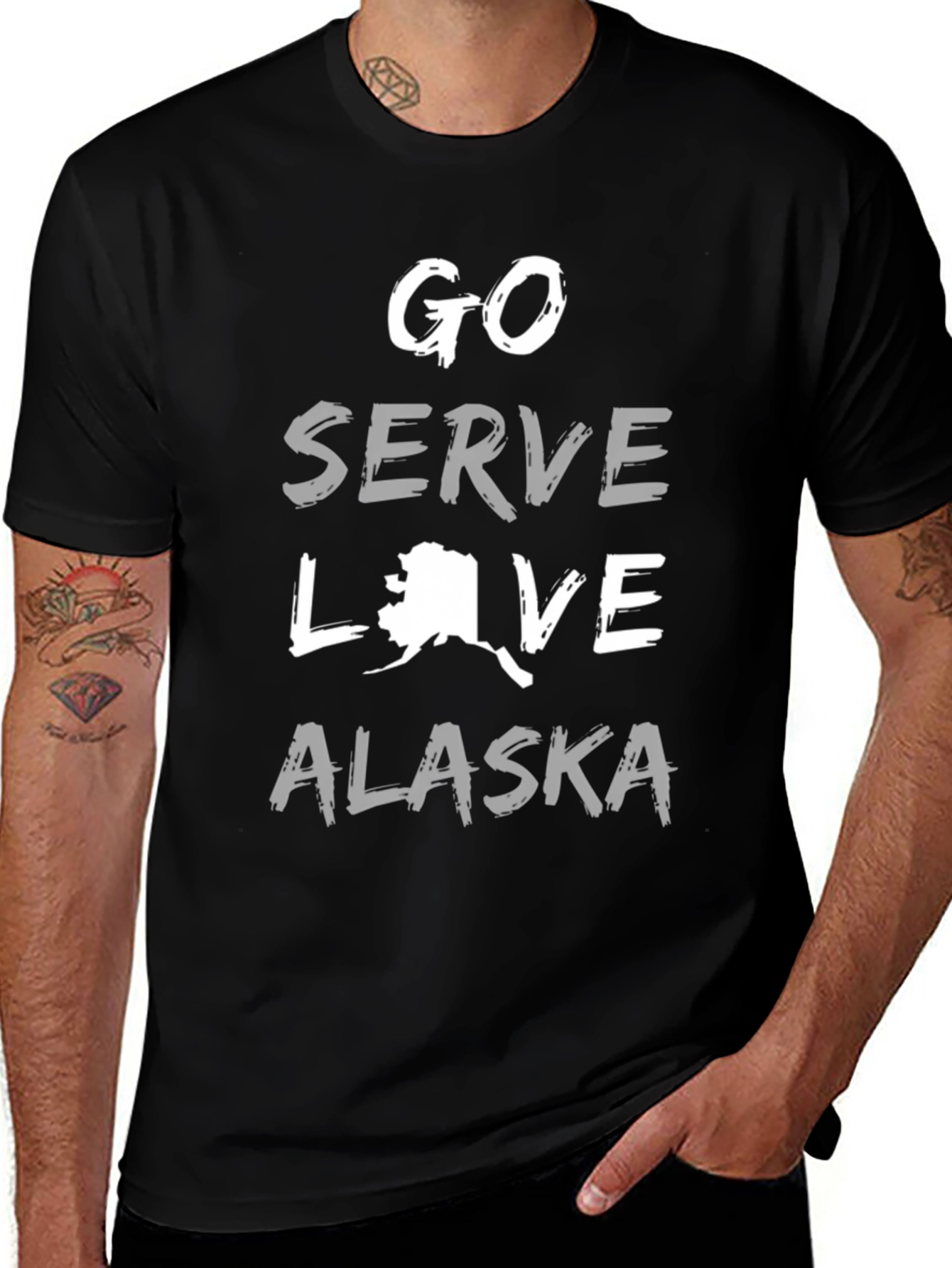 Go Serve Love Alaska T-Shirt Black