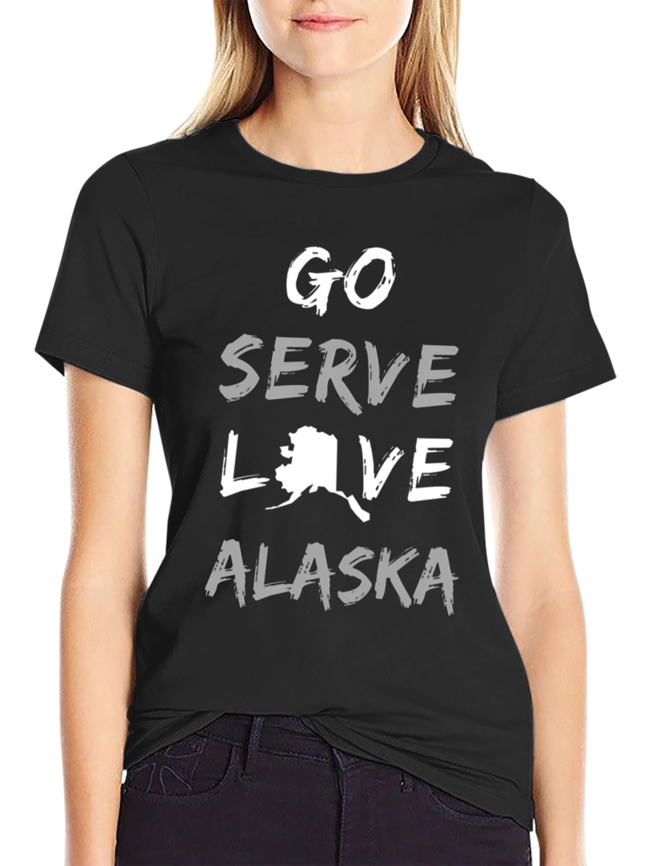 Go Serve Love Alaska T-Shirt Black