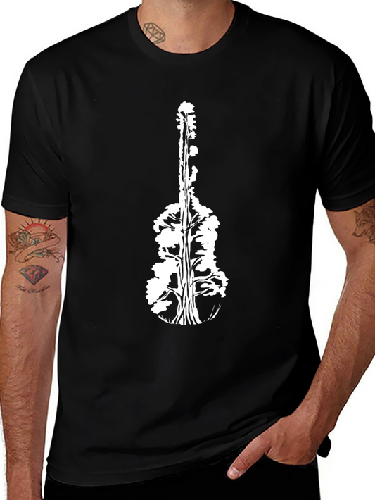 Guitar Tree Black T-Shirt - Nature Music Tee