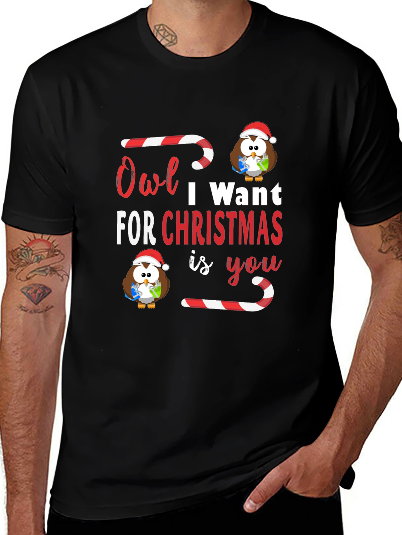 Owl I Want For Christmas T-Shirt