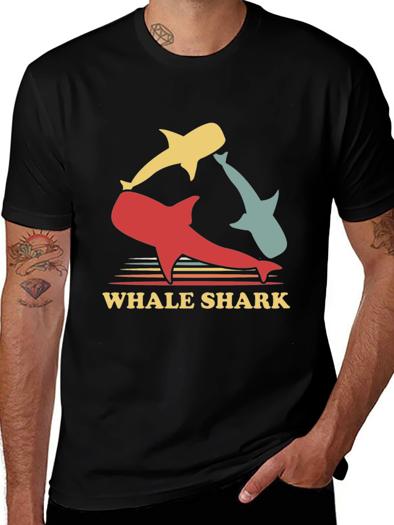 Whale Shark Graphic Tee - Retro Style
