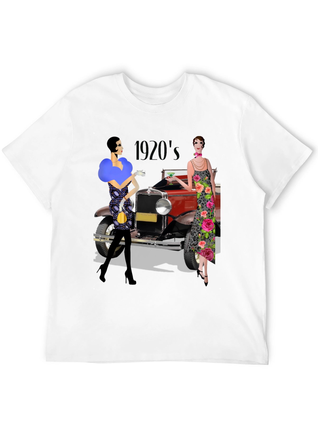 1920s Flapper Style Graphic Tee