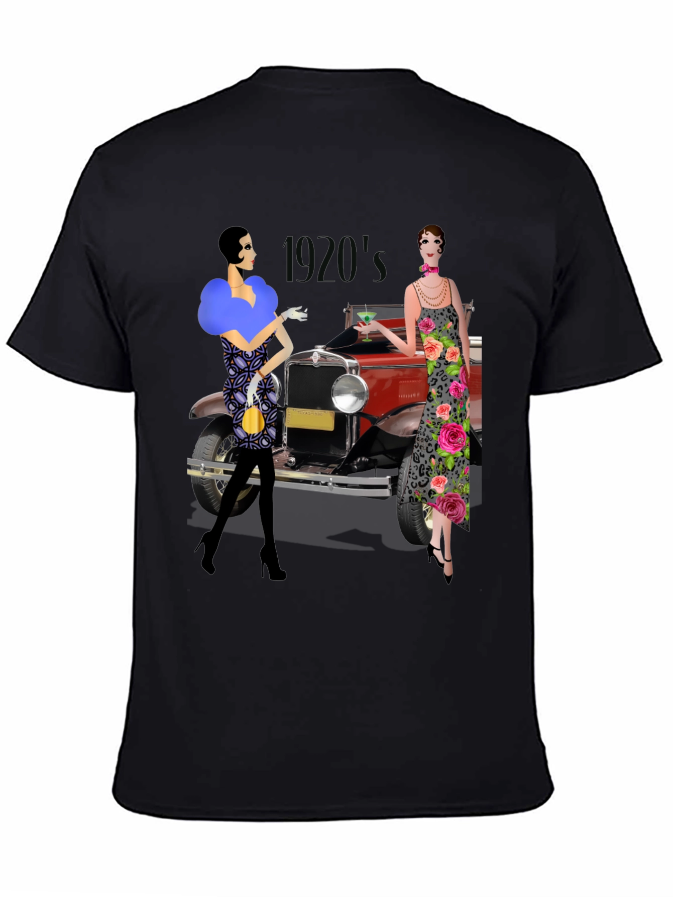 1920s Flapper Style Graphic Tee