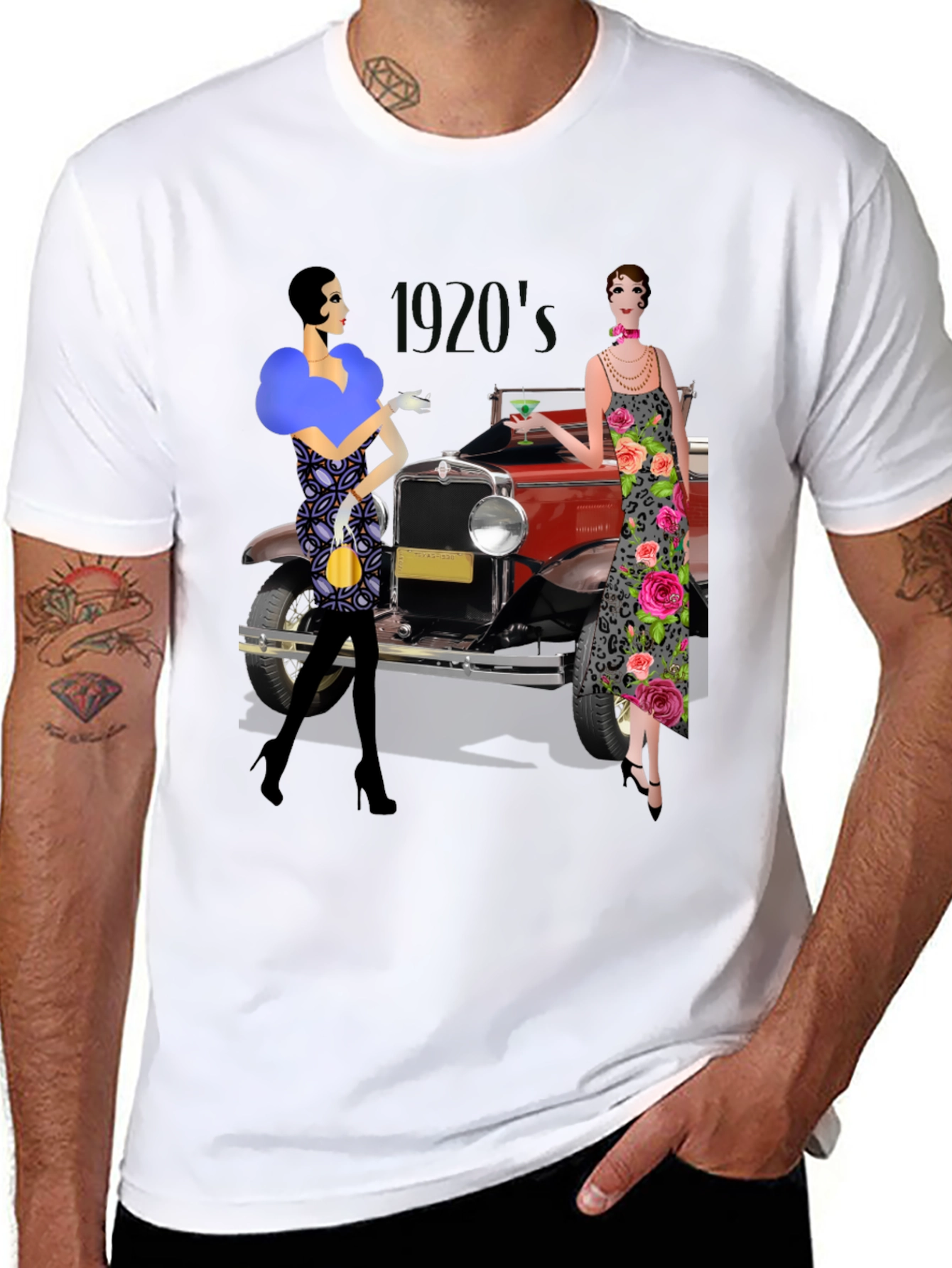 1920s Flapper Style Graphic Tee