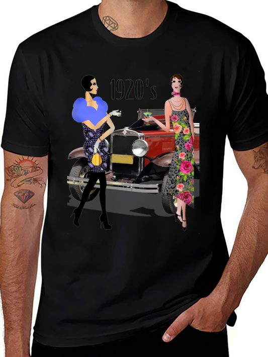 1920s Flapper Style Graphic Tee