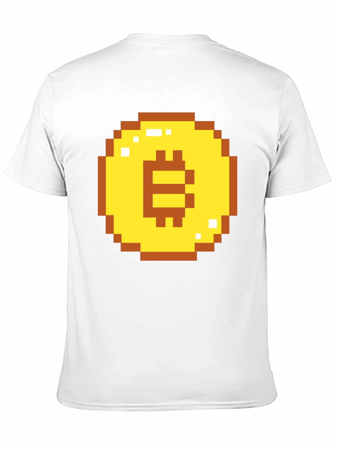 Pixel Bitcoin Graphic Tee - Crypto Currency Shirt