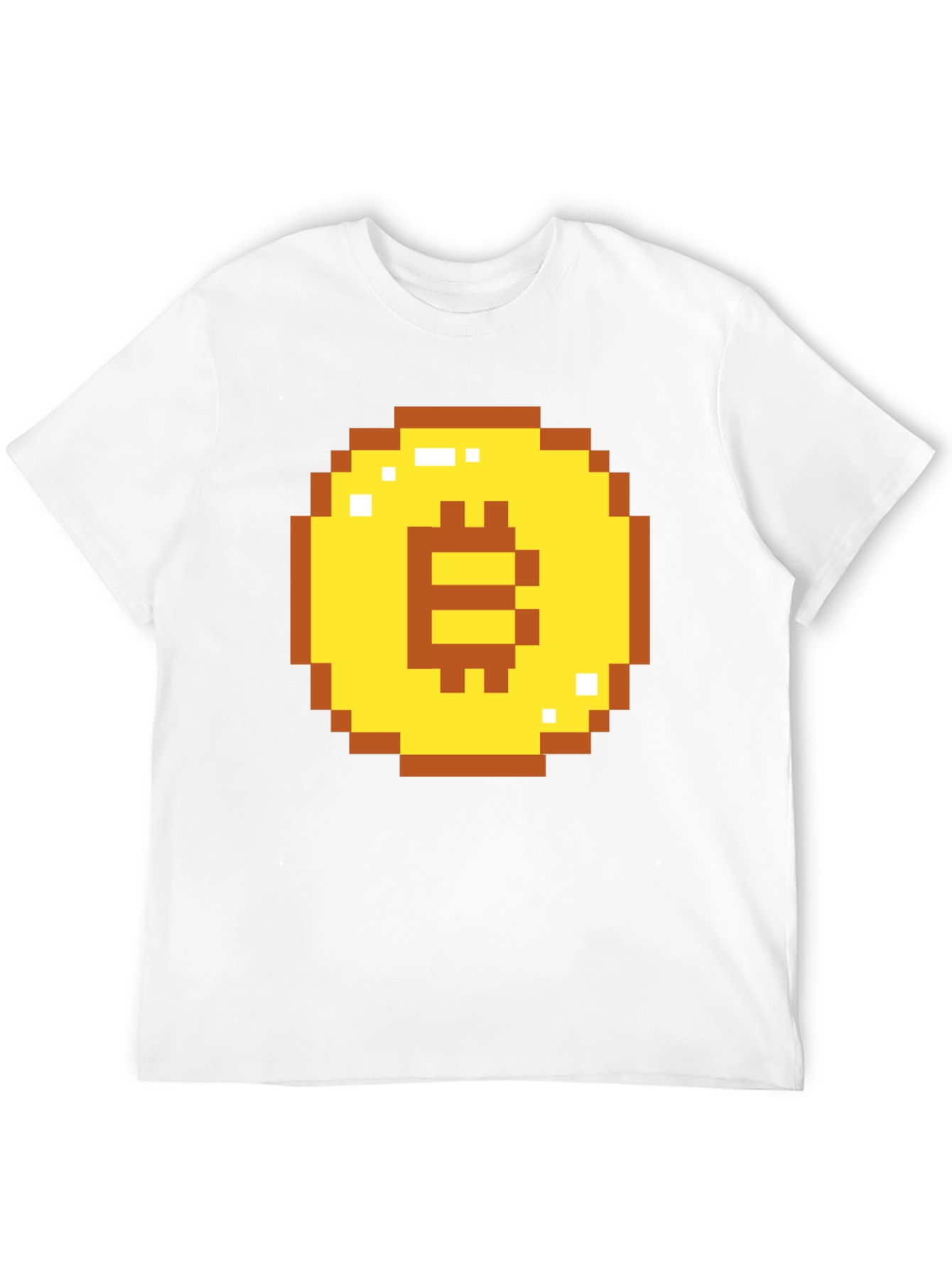 Pixel Bitcoin Graphic Tee - Crypto Currency Shirt