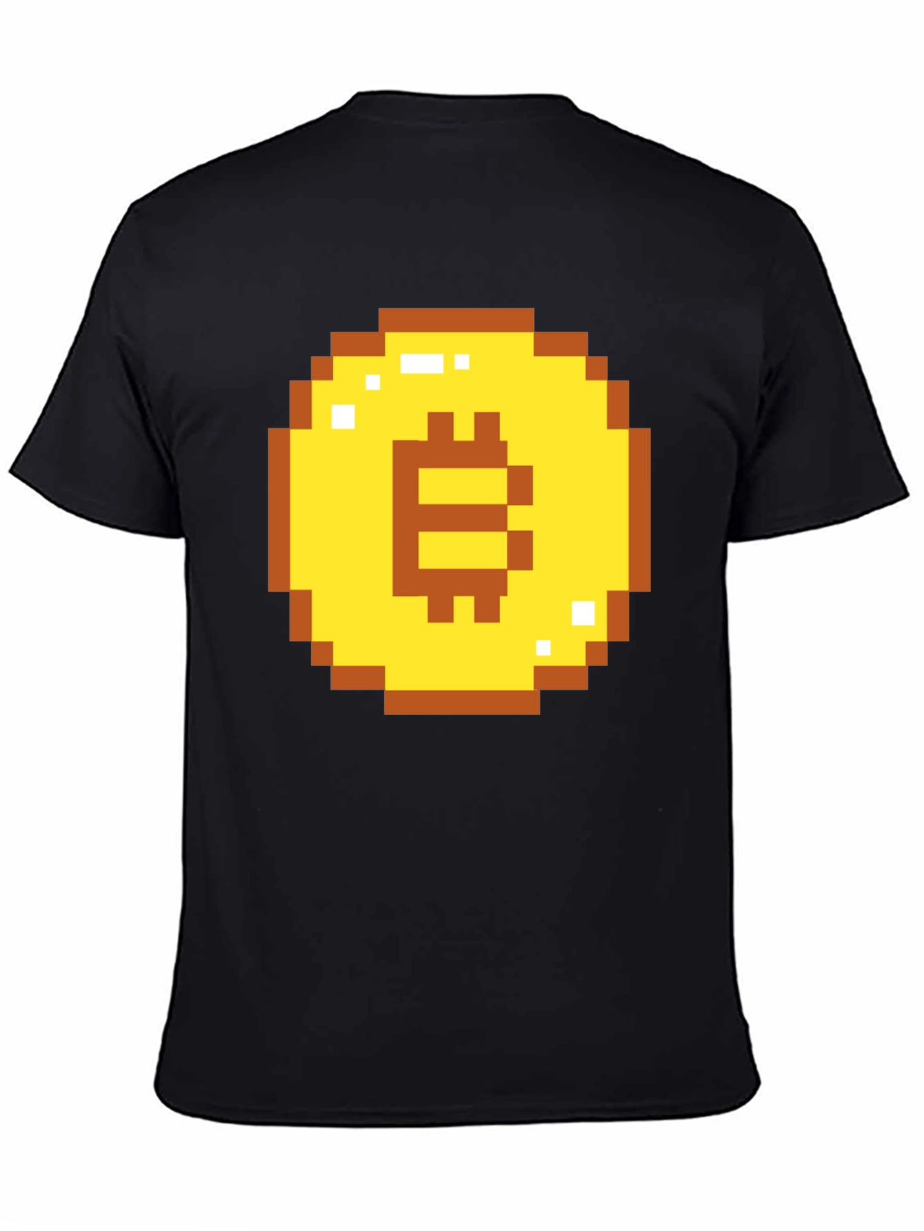 Pixel Bitcoin Graphic Tee - Crypto Currency Shirt