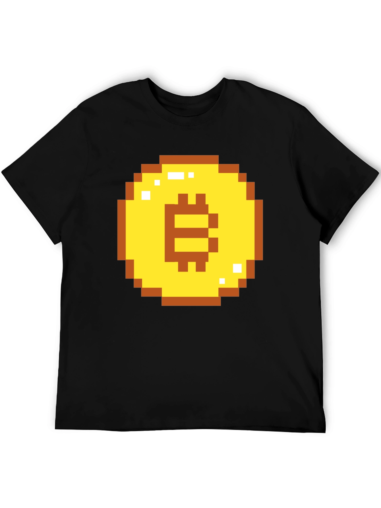Pixel Bitcoin Graphic Tee - Crypto Currency Shirt