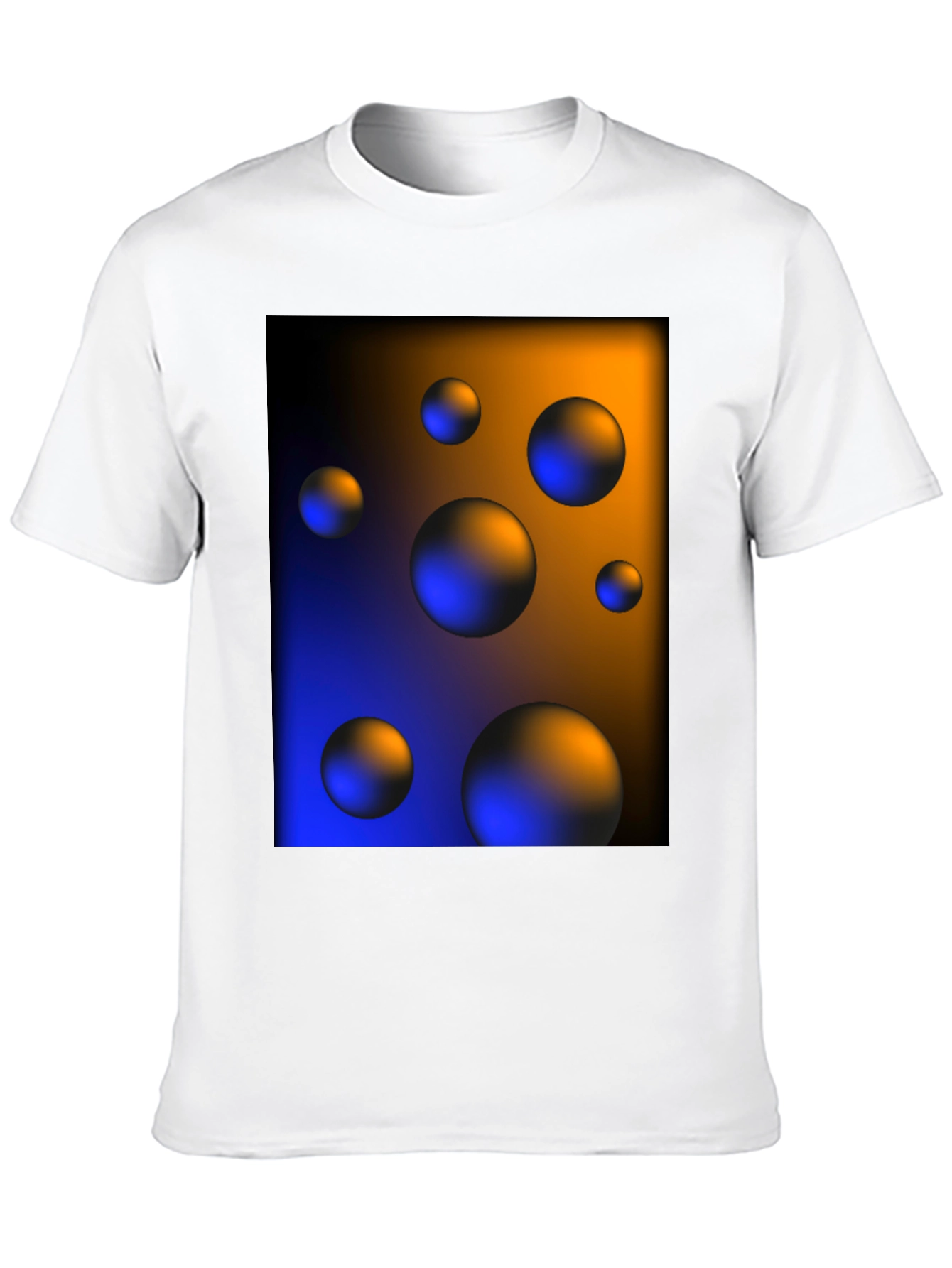 Abstract Sphere Print Black T-Shirt
