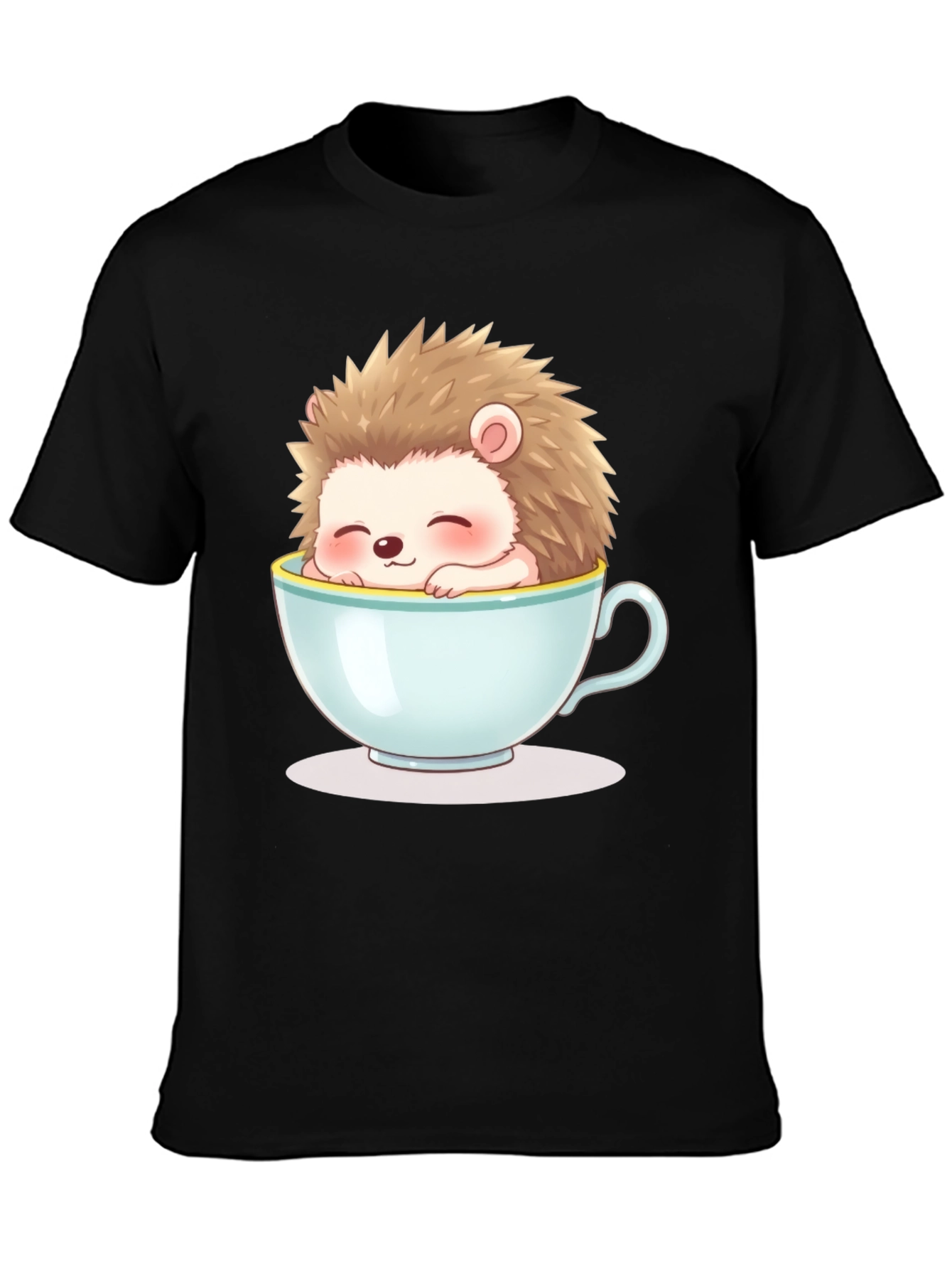 Cute Hedgehog in Teacup Graphic Tee - Unisex