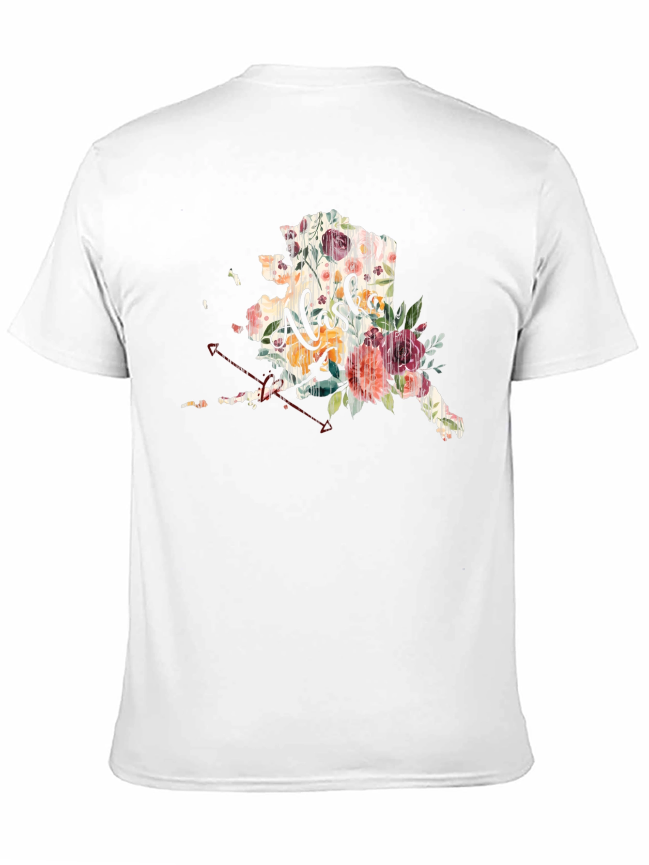 Floral Alaska Graphic Tee - Unisex Black T-Shirt