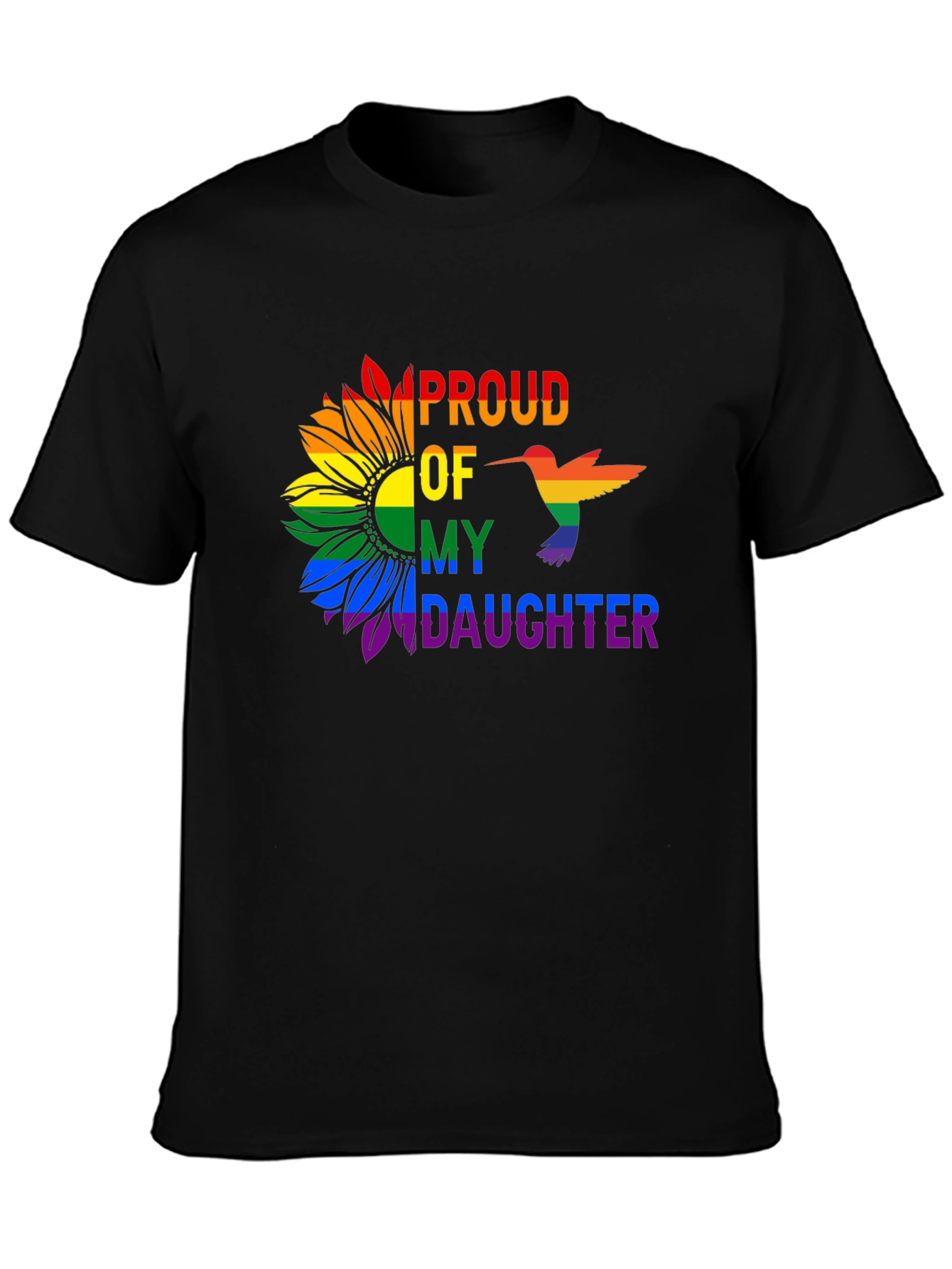 Proud Daughter Rainbow Sunflower T-Shirt