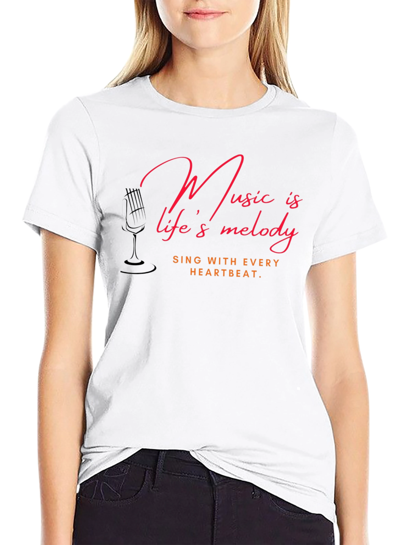 Music is Lifes Melody Graphic Tee