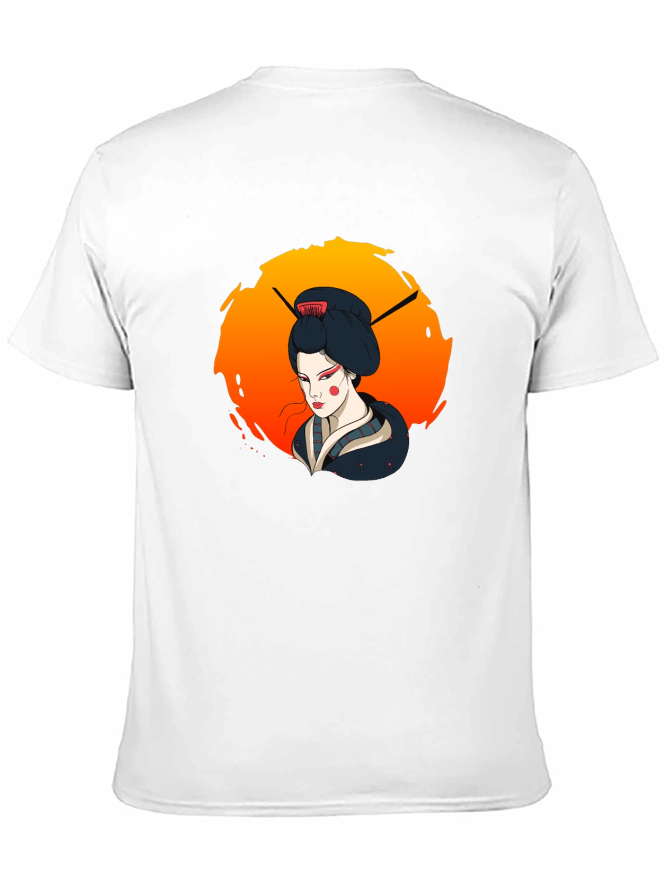 Geisha Graphic Tee - Stylish Unisex Black T-Shirt