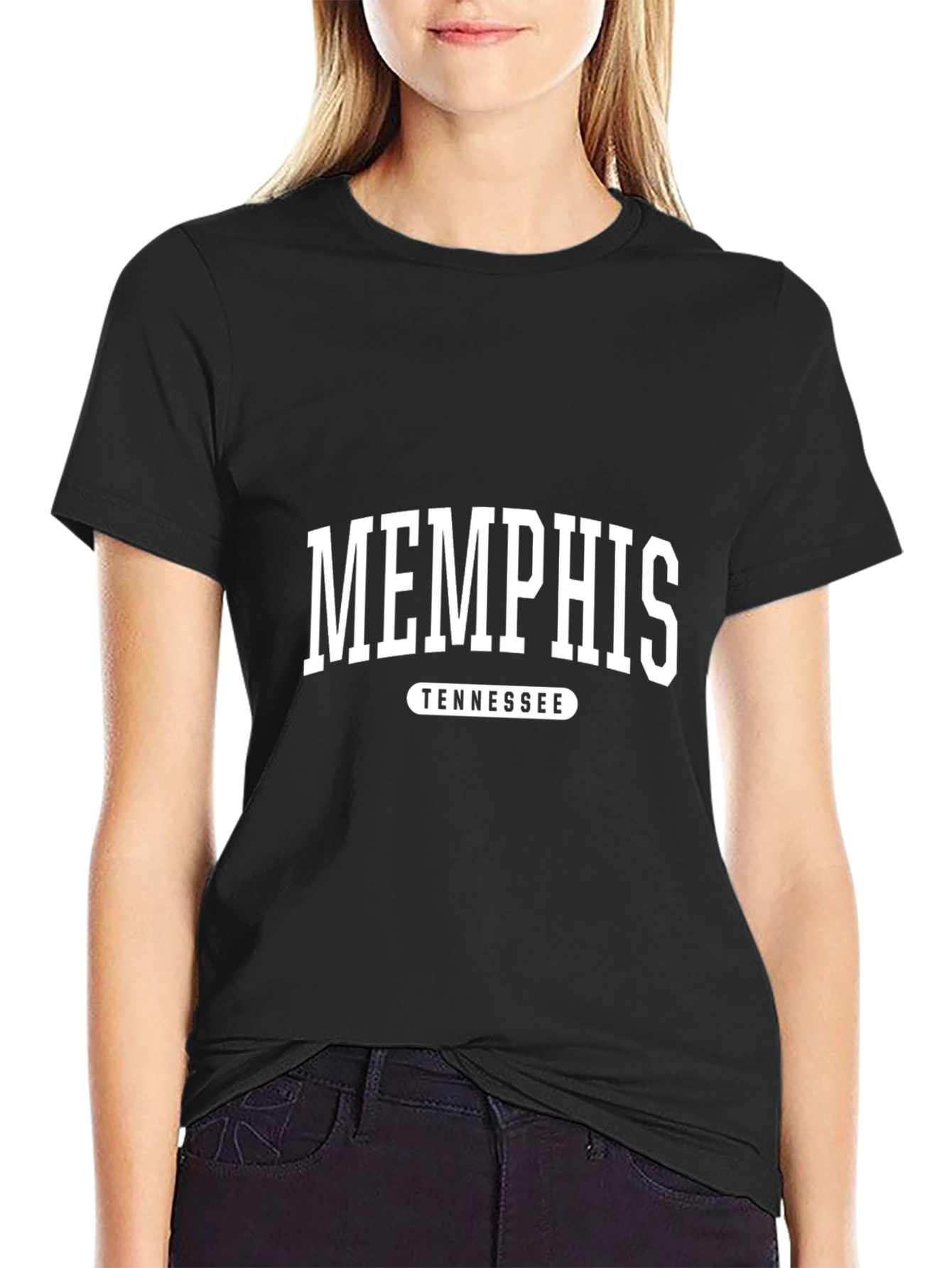 Memphis Tennessee Graphic Tee - Black Cotton T-Shirt