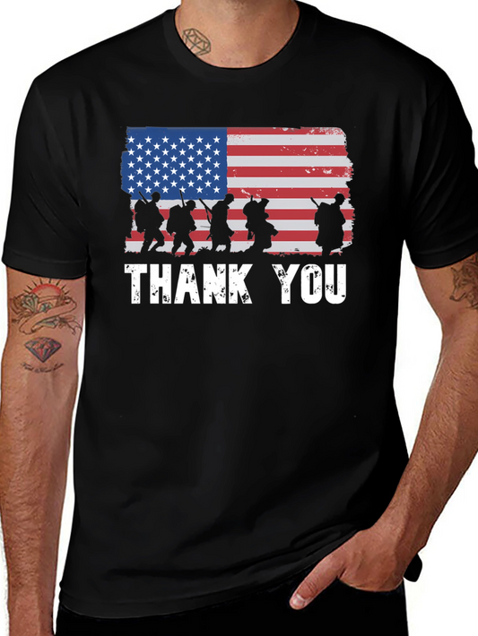 American Flag Thank You Military T-Shirt