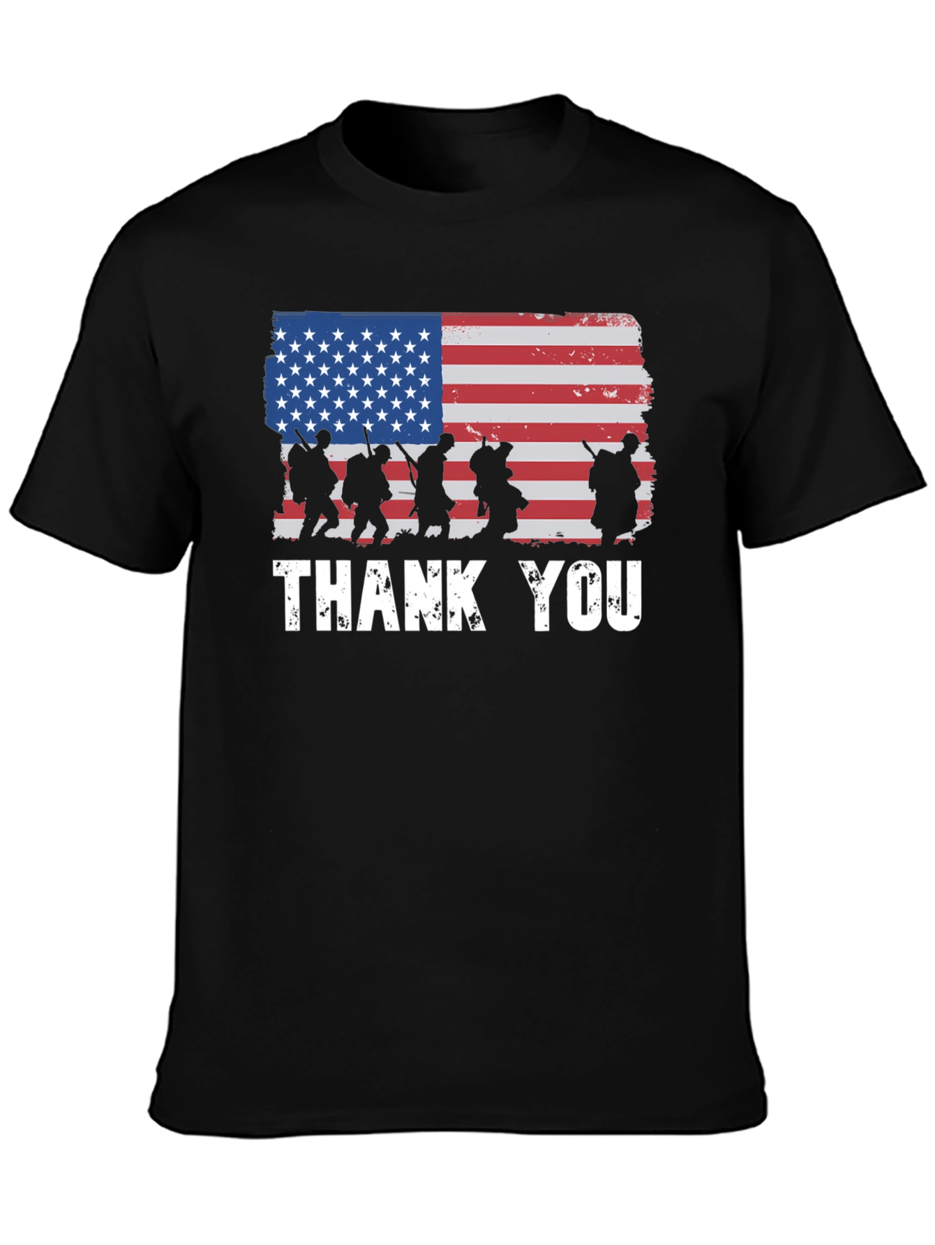 American Flag Thank You Military T-Shirt