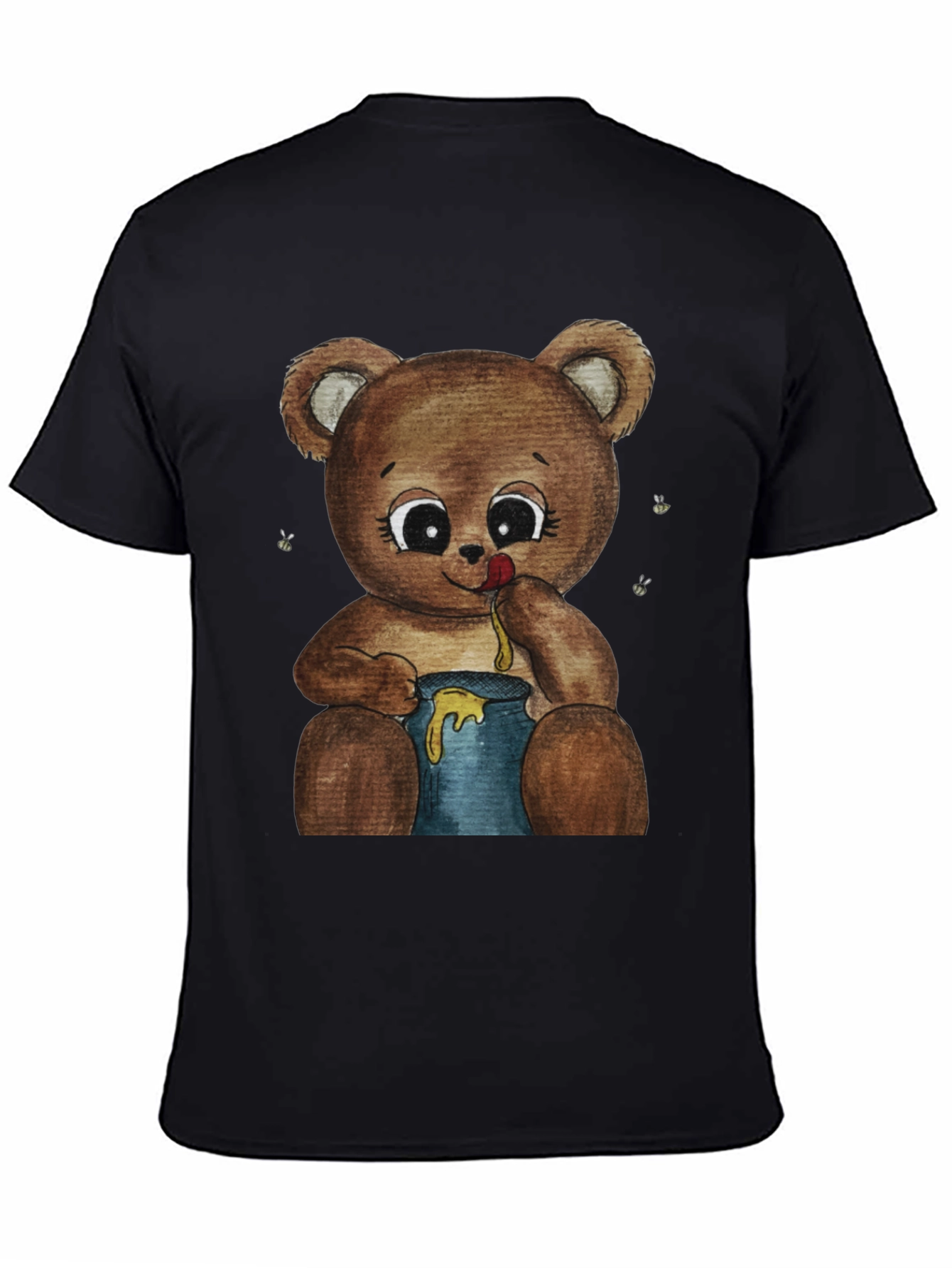 Cute Teddy Bear Honey Pot Graphic T-Shirt