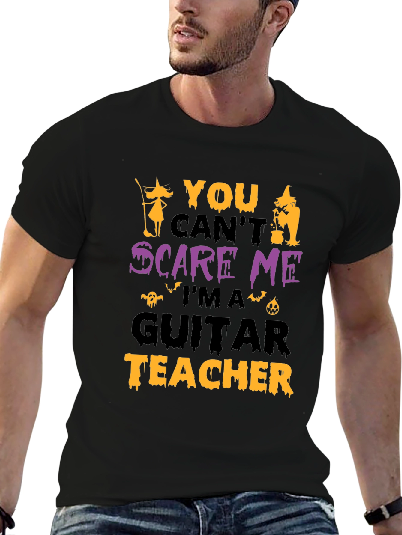 Funny Halloween Guitar Teacher T-Shirt
