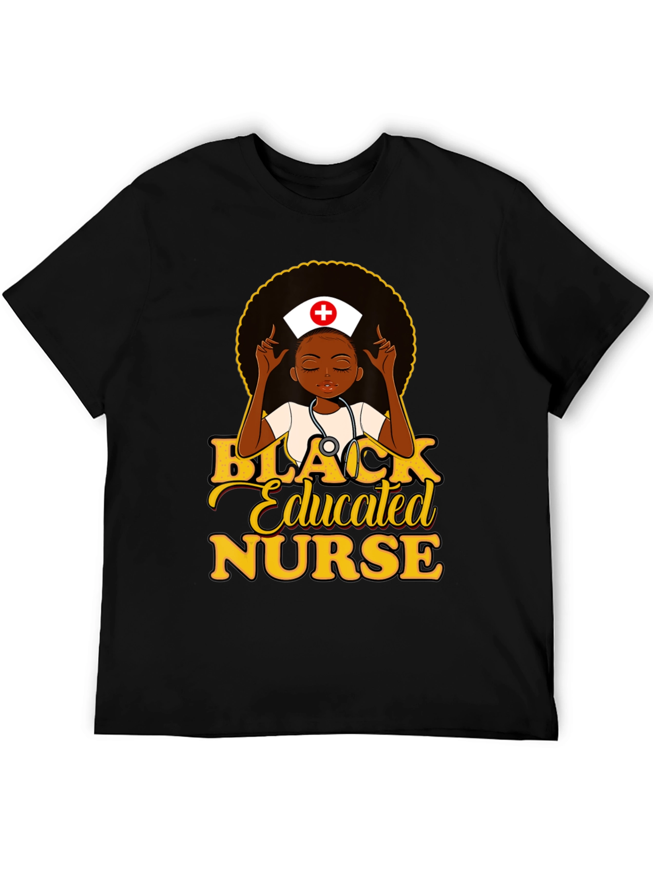 Black Educated Nurse T-Shirt