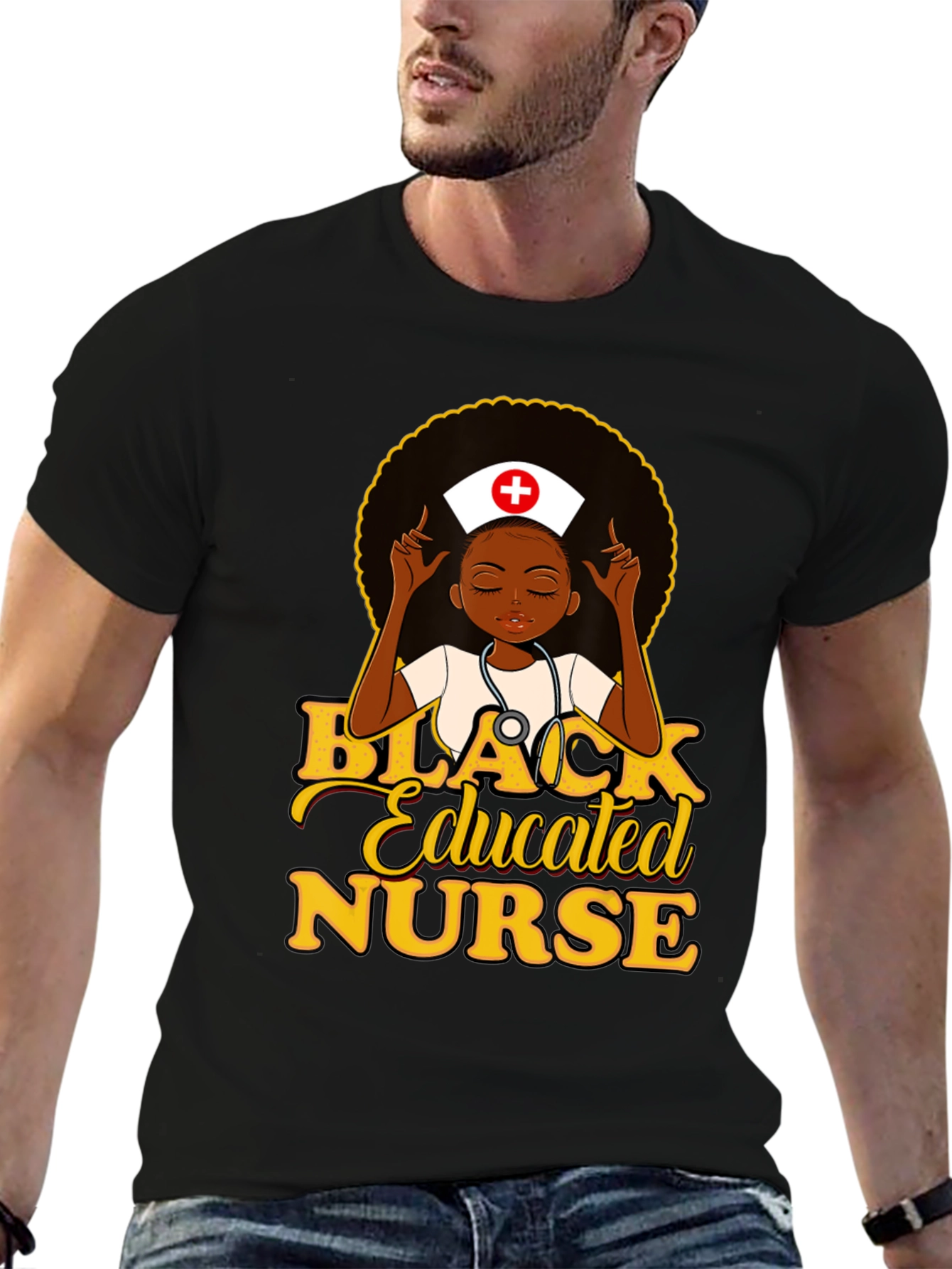 Black Educated Nurse T-Shirt