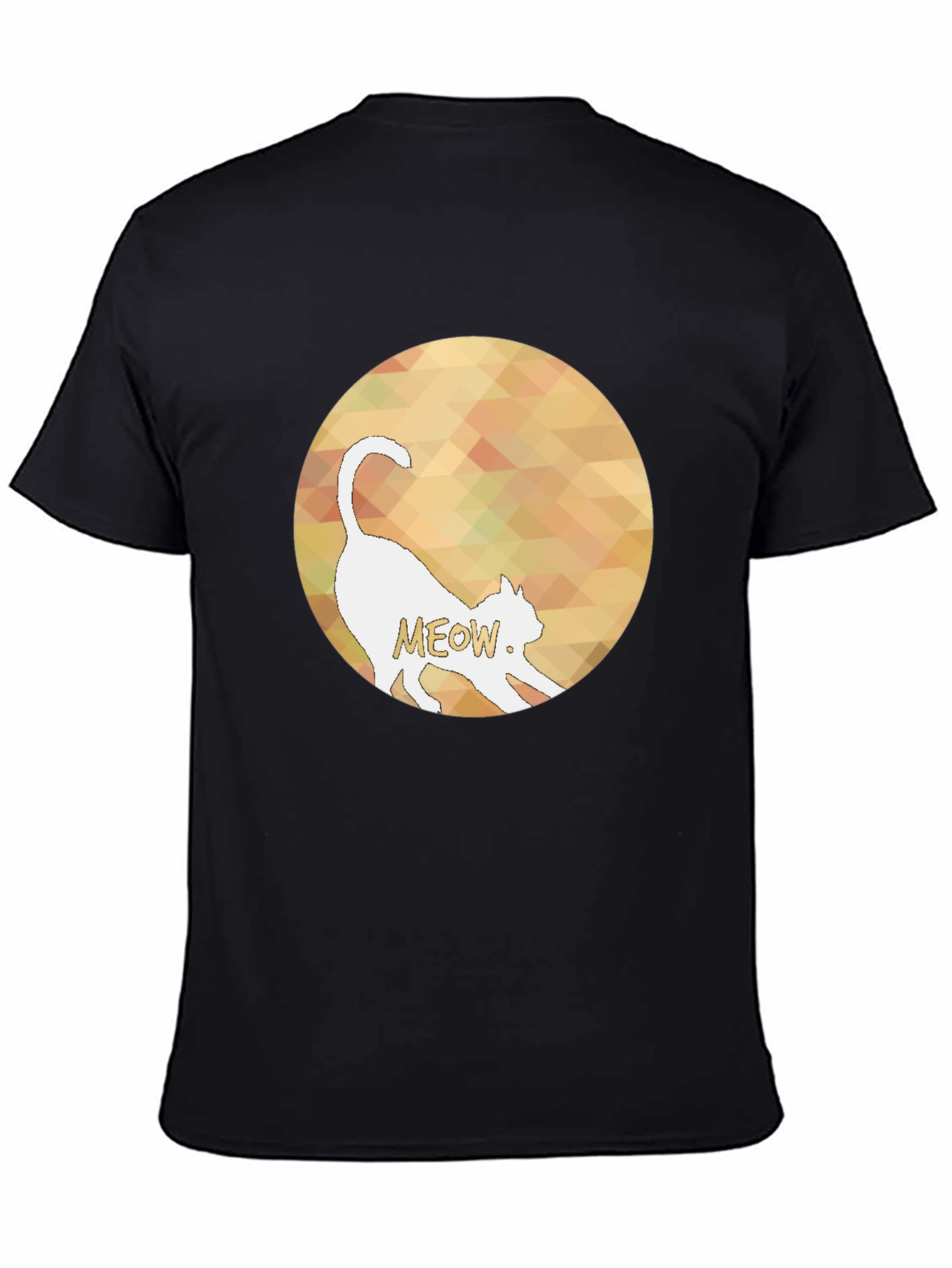 Cool Cat Meow Graphic Black T-Shirt