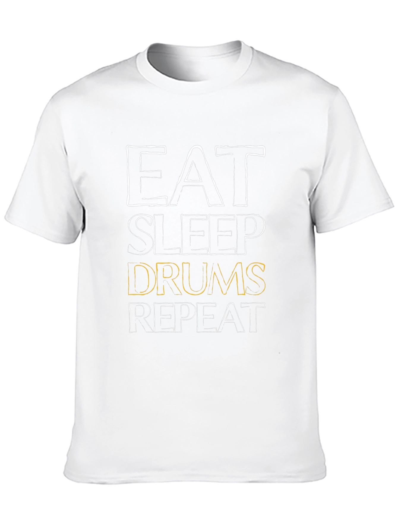 Eat Sleep Drums Repeat Black T-Shirt