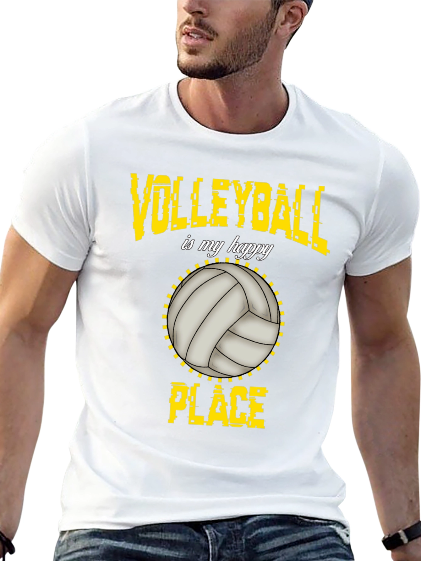 Volleyball Happy Place T-Shirt