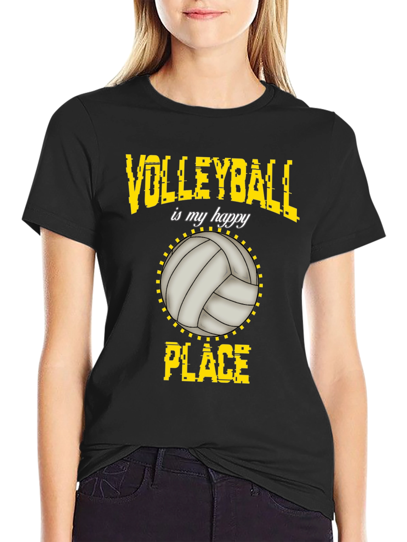 Volleyball Happy Place T-Shirt
