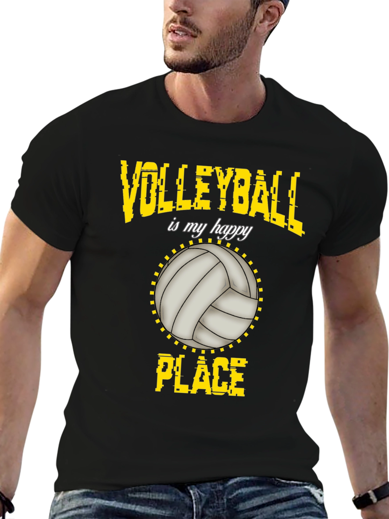 Volleyball Happy Place T-Shirt