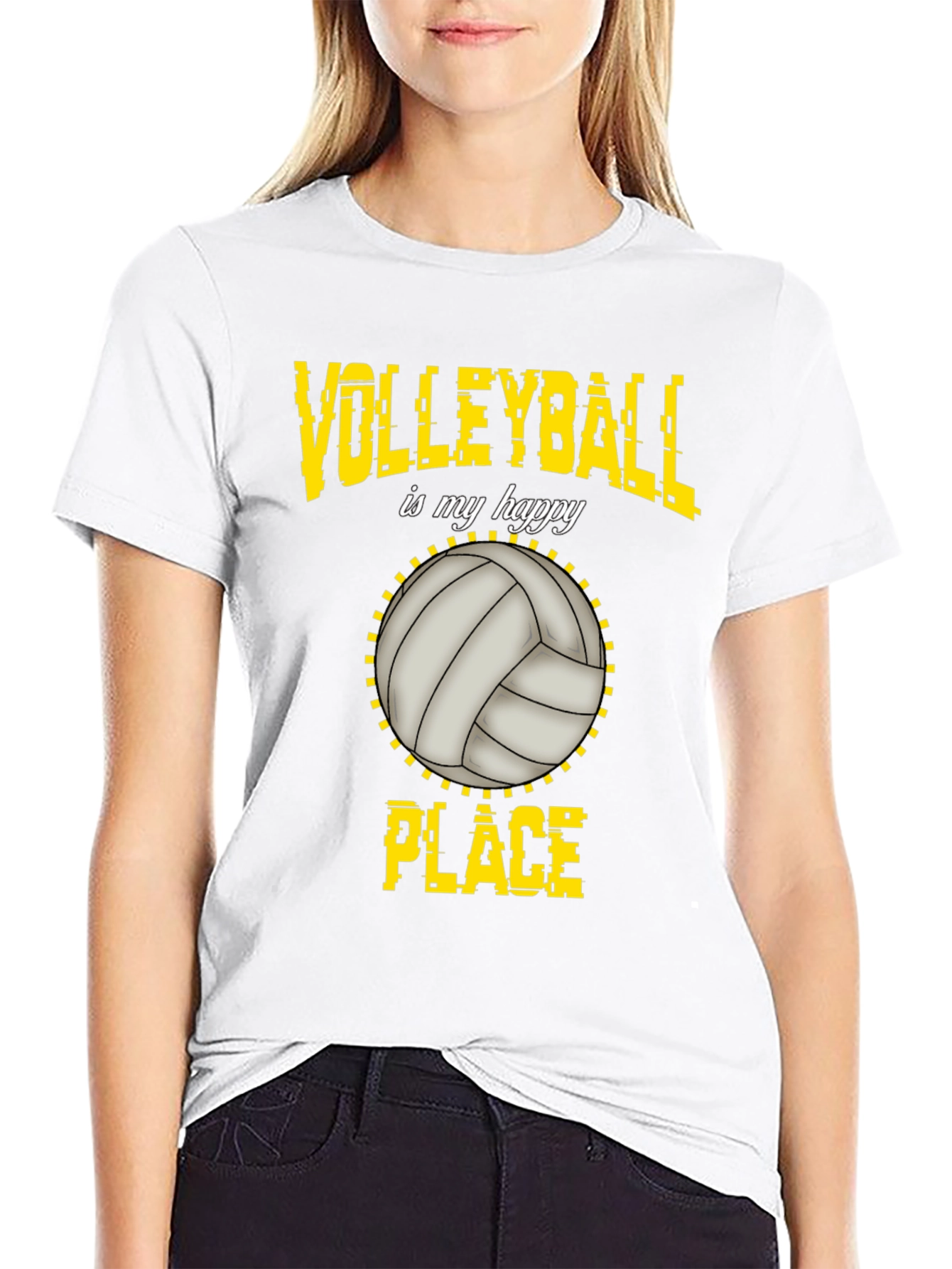 Volleyball Happy Place T-Shirt