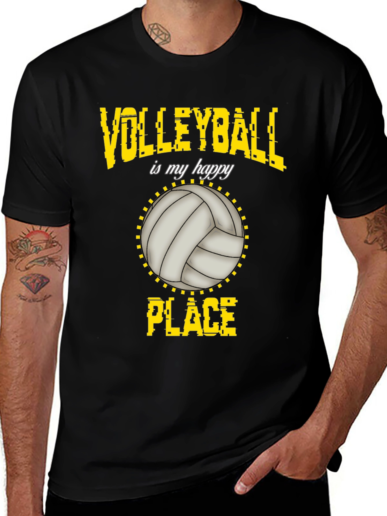 Volleyball Happy Place T-Shirt