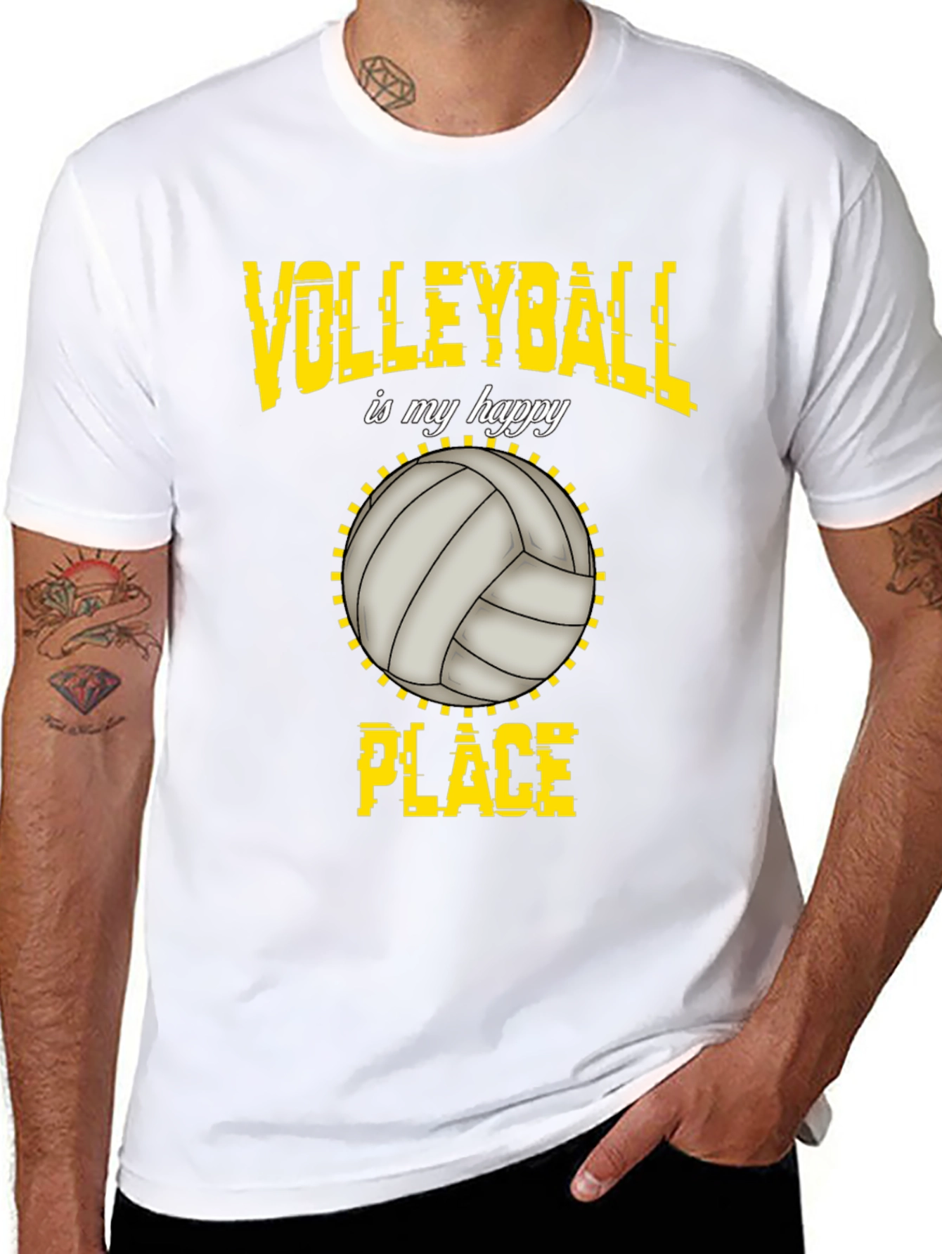 Volleyball Happy Place T-Shirt