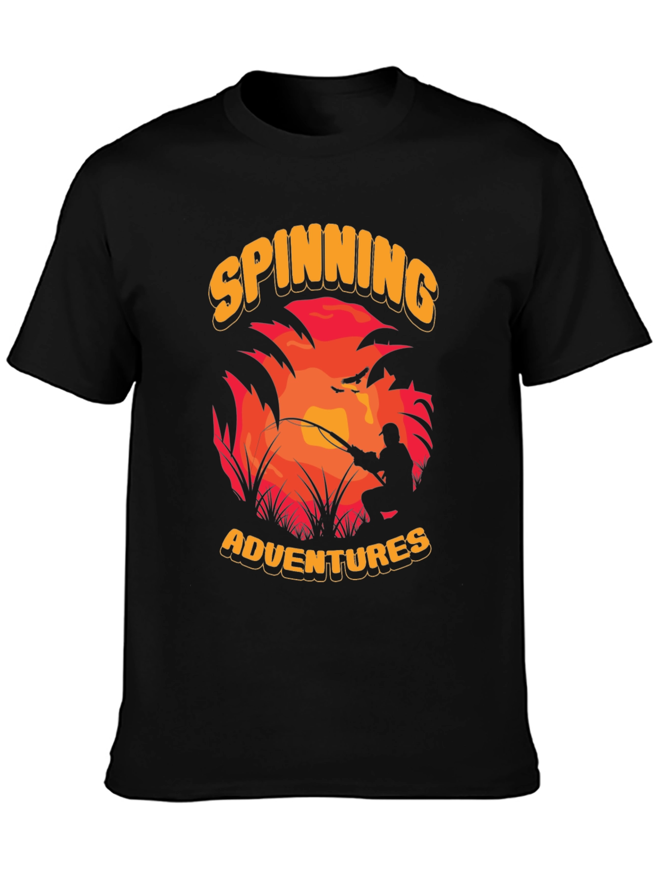 Spinning Adventures Black Graphic Tee