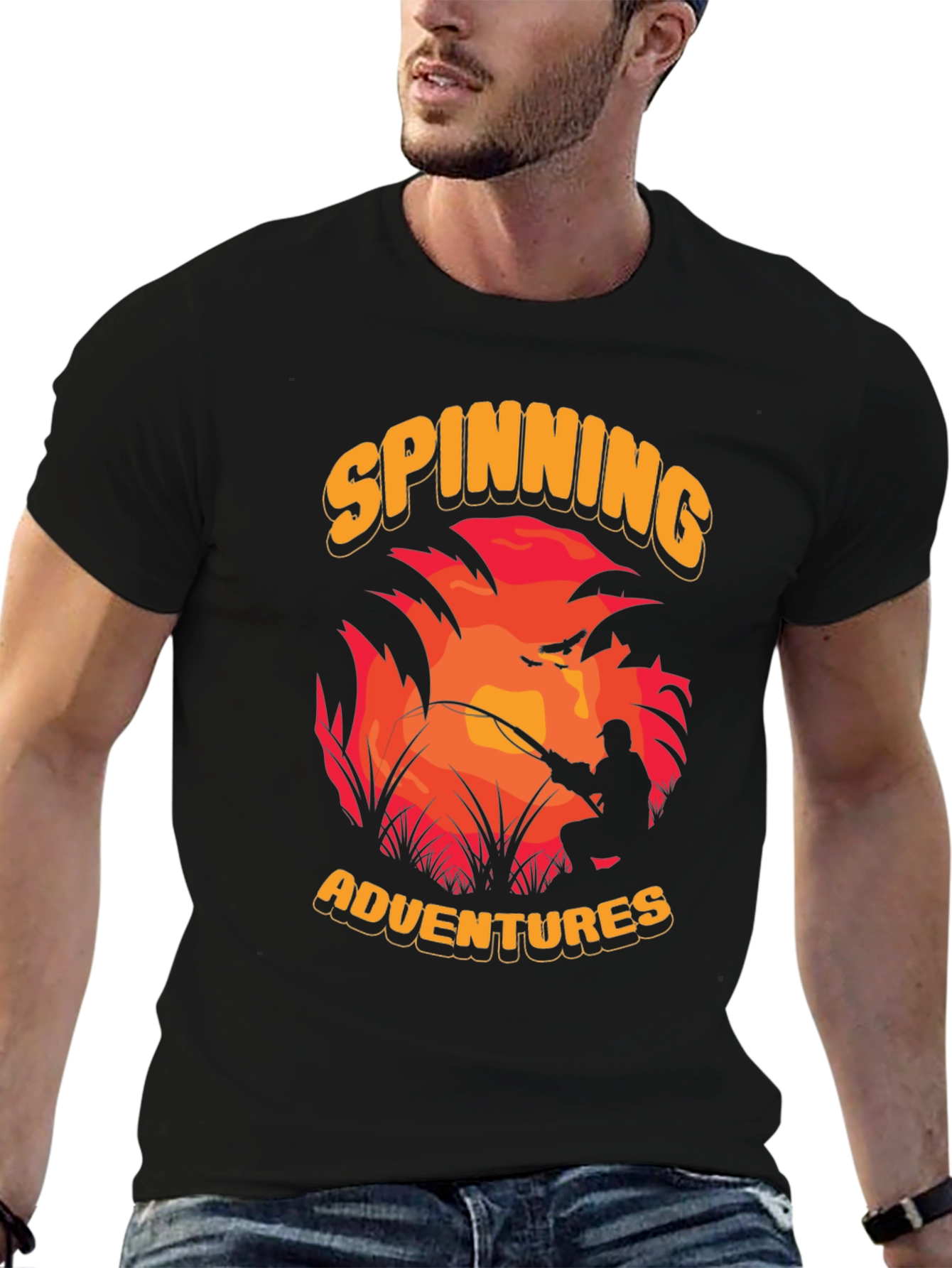 Spinning Adventures Black Graphic Tee