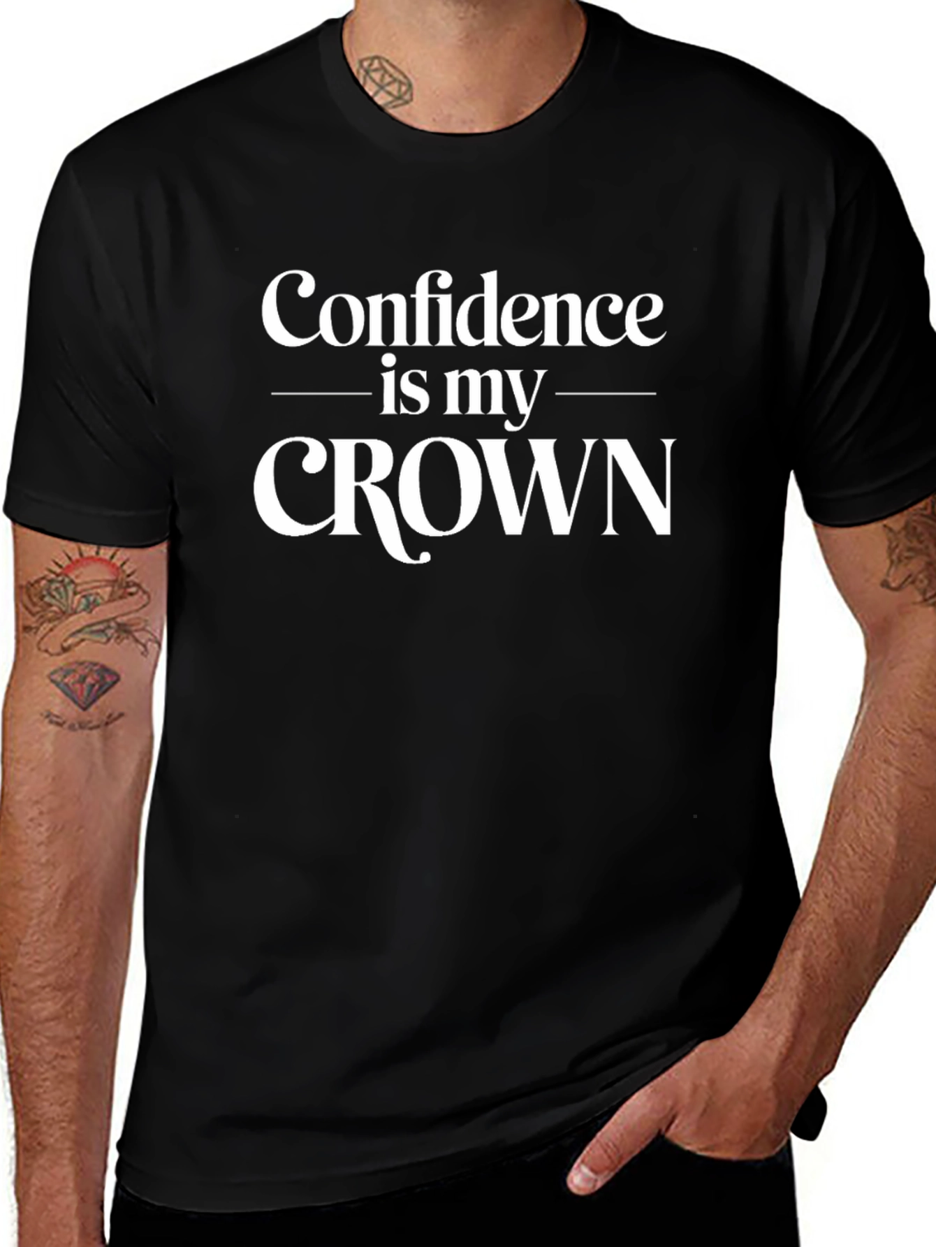 Confidence is my Crown Black Graphic Tee